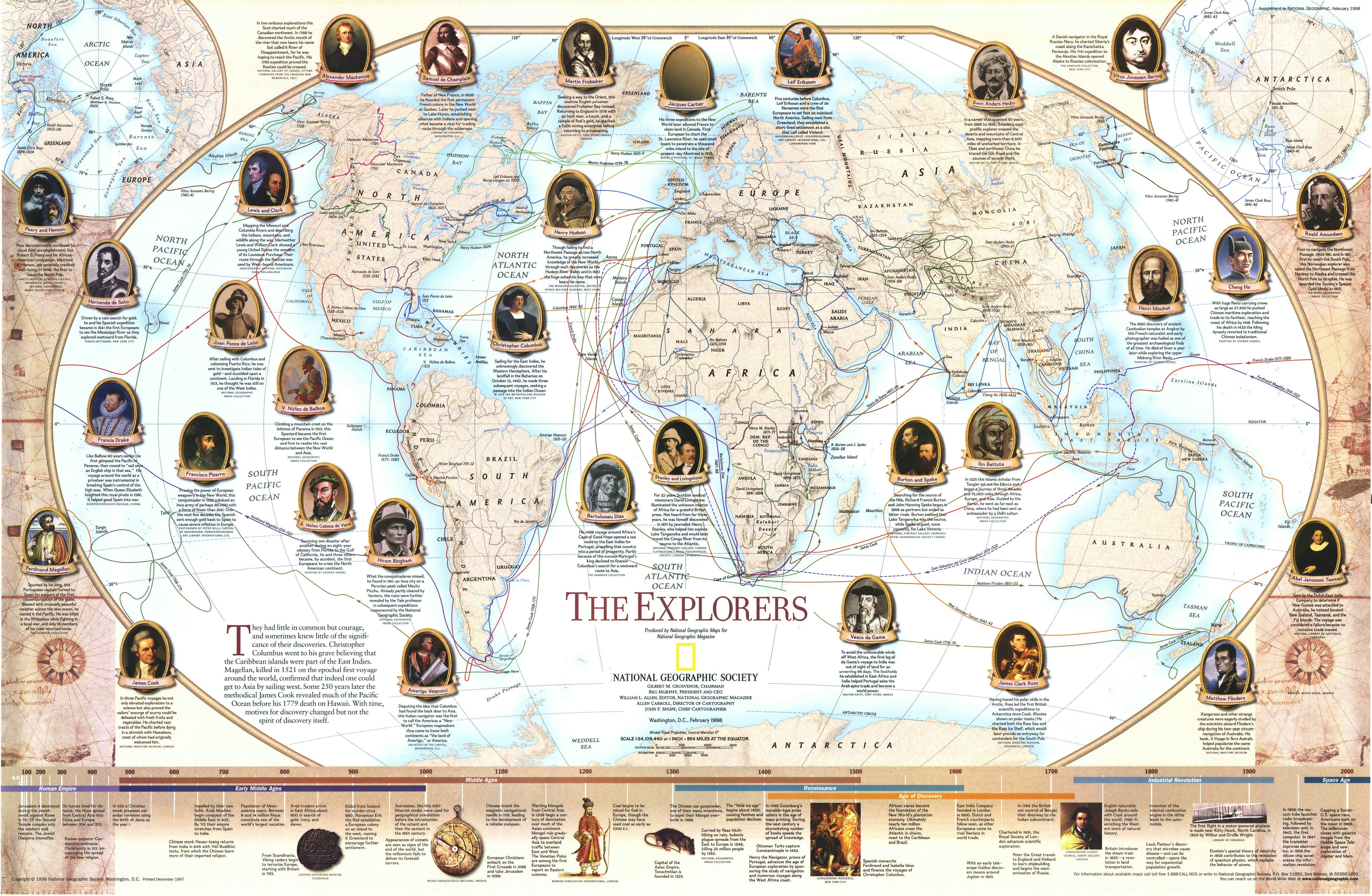 The Explorers National Geographic Map HD Wallpaper