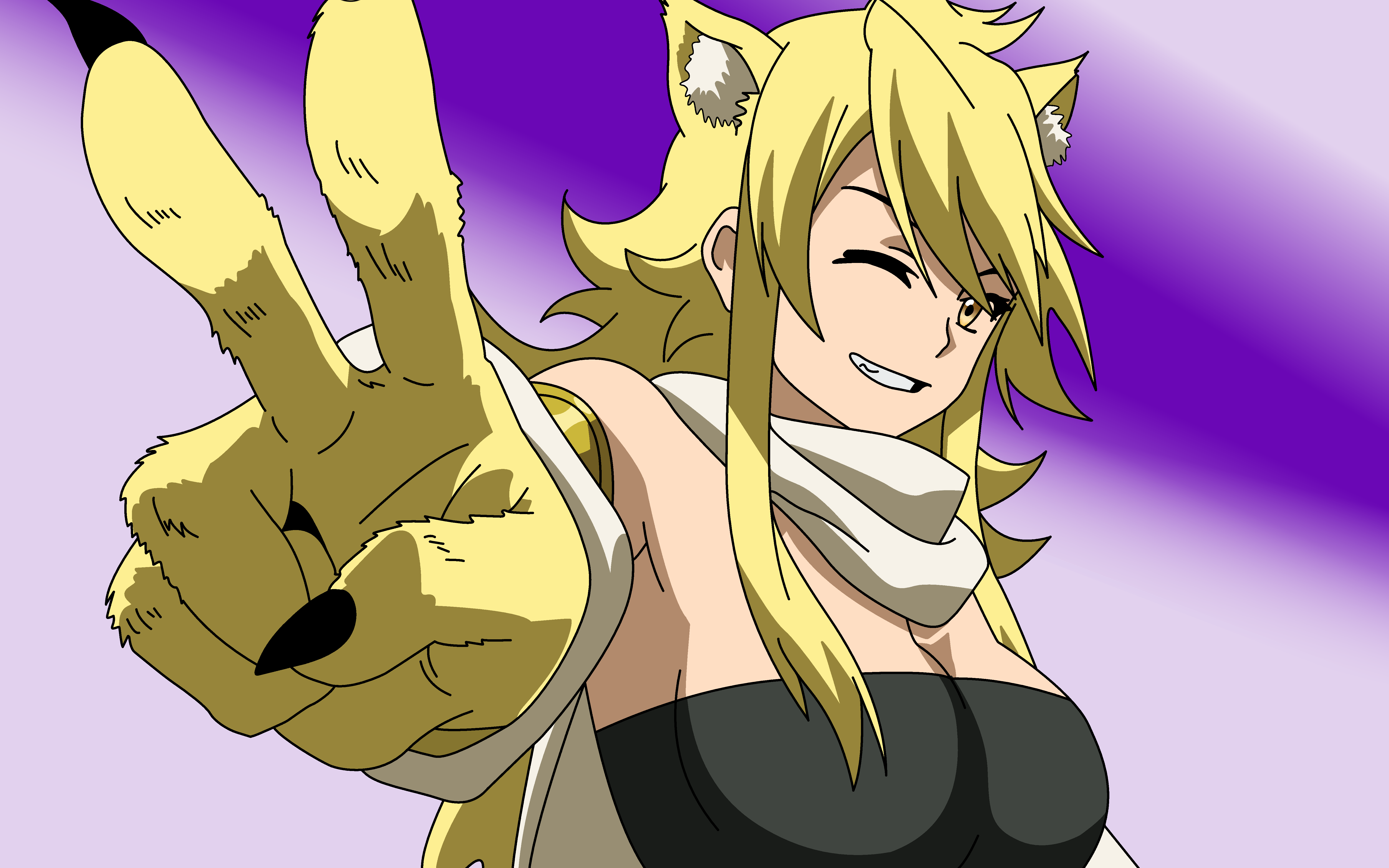Leone from Akame ga Kill! making a peace sign HD Wallpaper