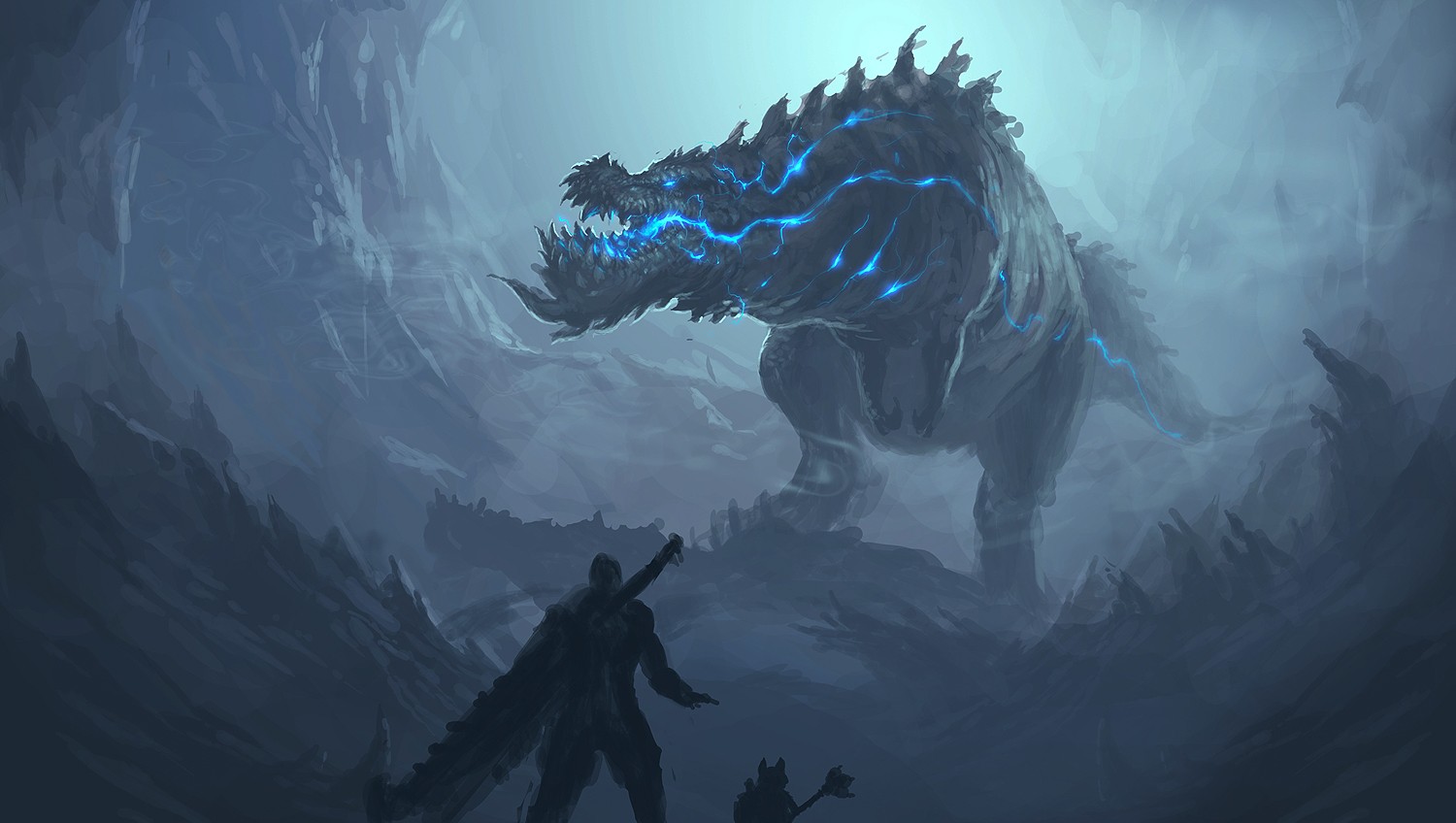 Deviljho from Monster Hunter in a cave HD Wallpaper
