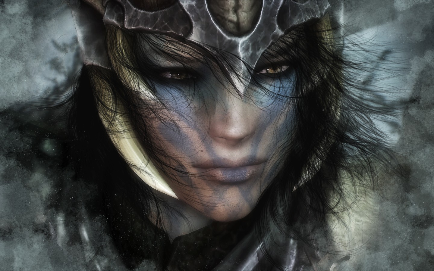 Realistic portrait of a woman from Skyrim HD Wallpaper