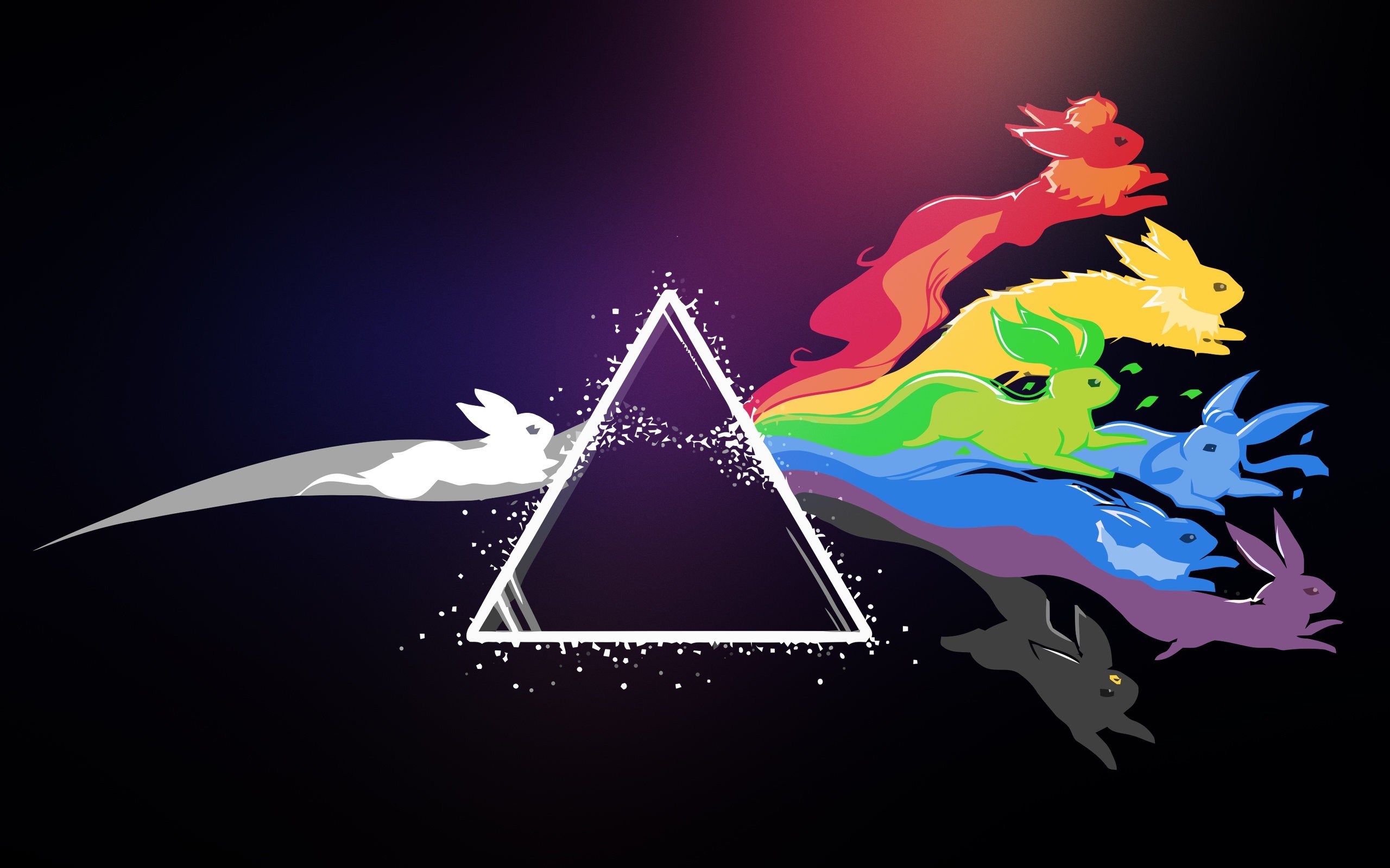 Pokémon Eeveelutions Prism Rainbow HD Wallpaper