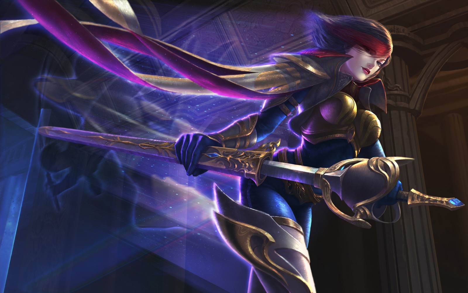 Fiora from League of Legends with a sword HD Wallpaper