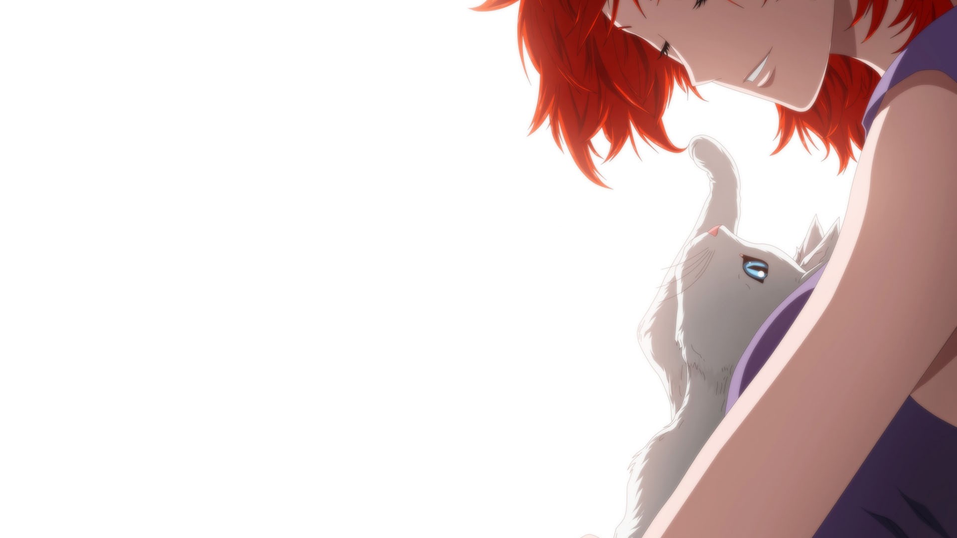 The Breaker: Redhead woman holding a cat HD Wallpaper