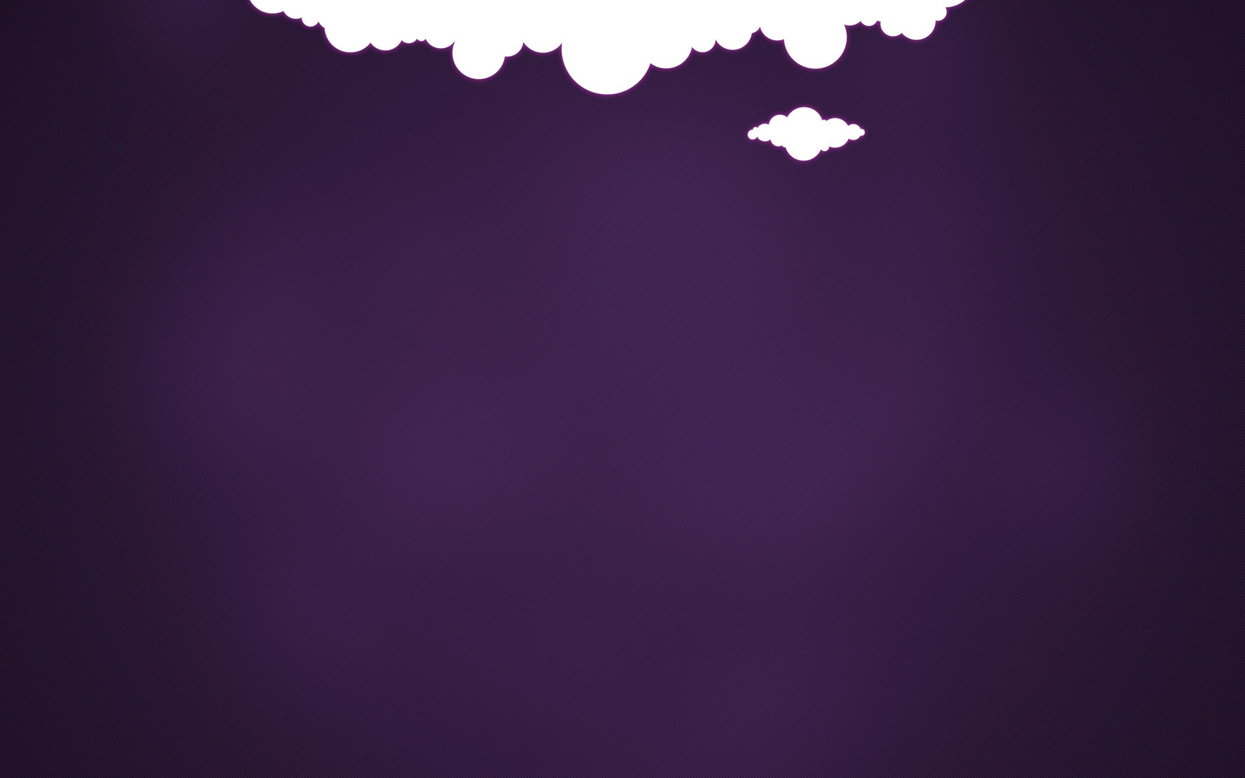 Minimalist purple background with white clouds HD Wallpaper