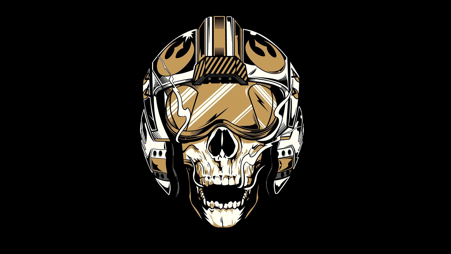 Star Wars Rebel Pilot Skull with Goggles HD Wallpaper