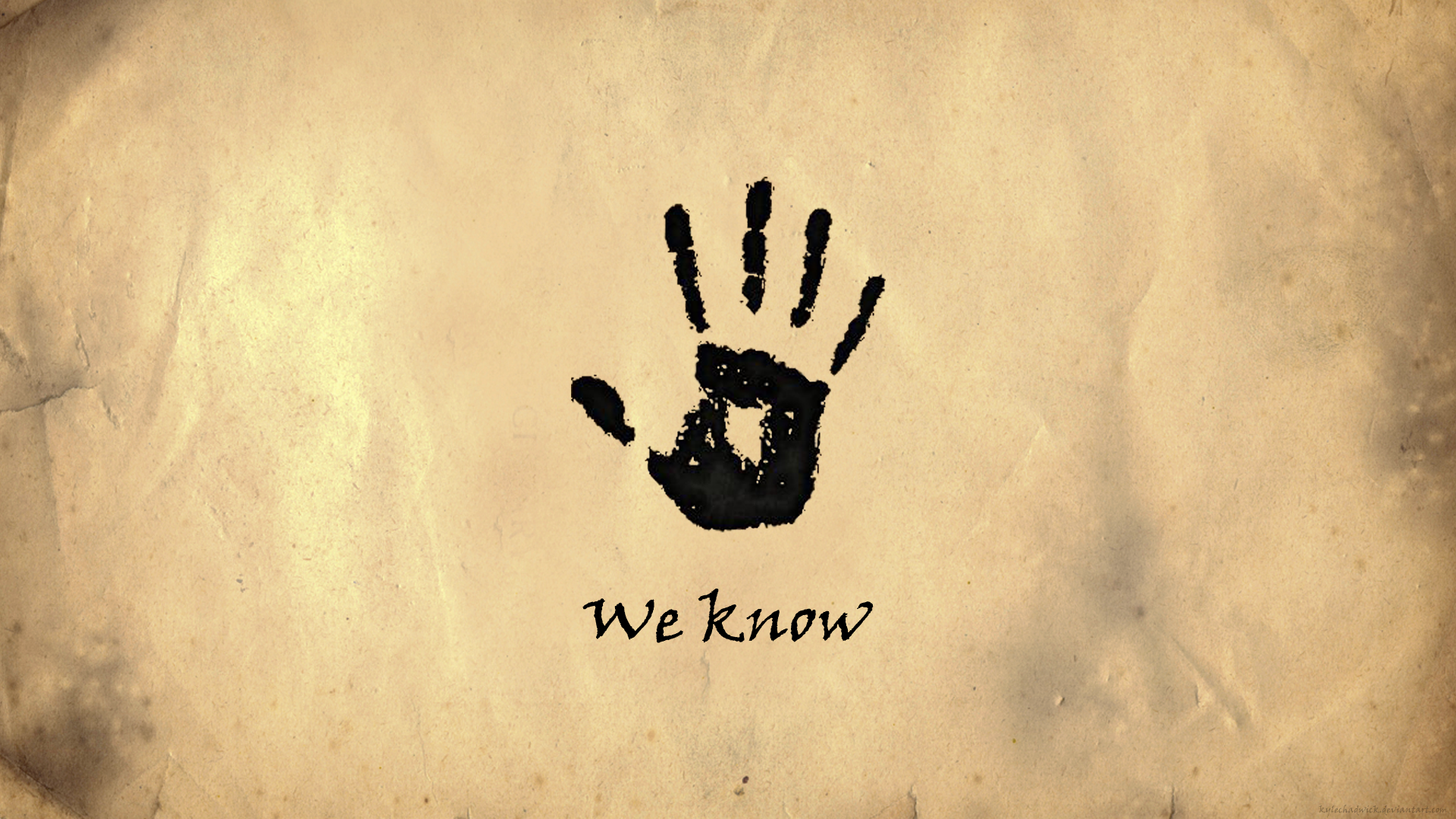 The Elder Scrolls V: Skyrim Dark Brotherhood Handprint HD Wallpaper