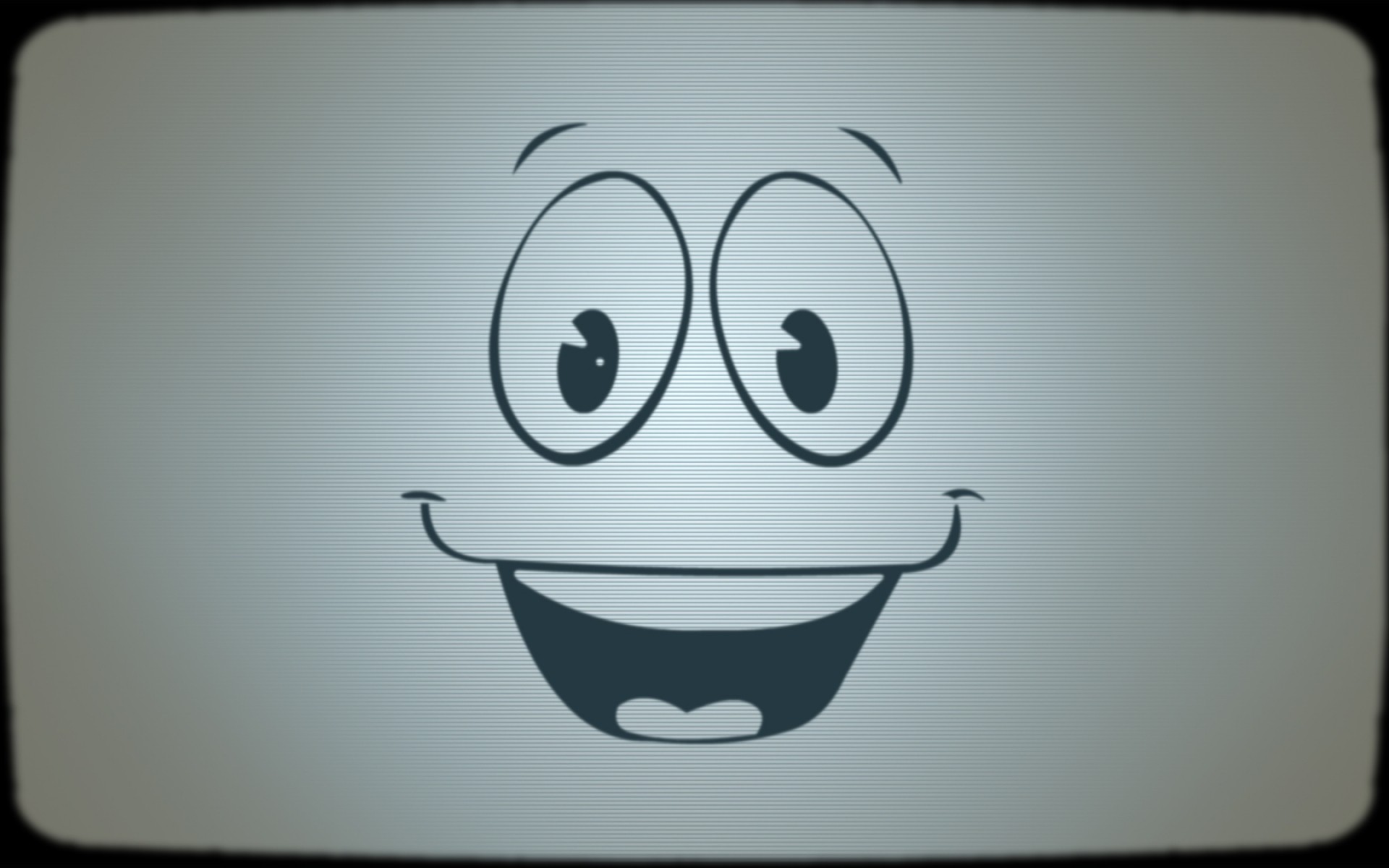 Vault Boy face on a retro screen HD Wallpaper