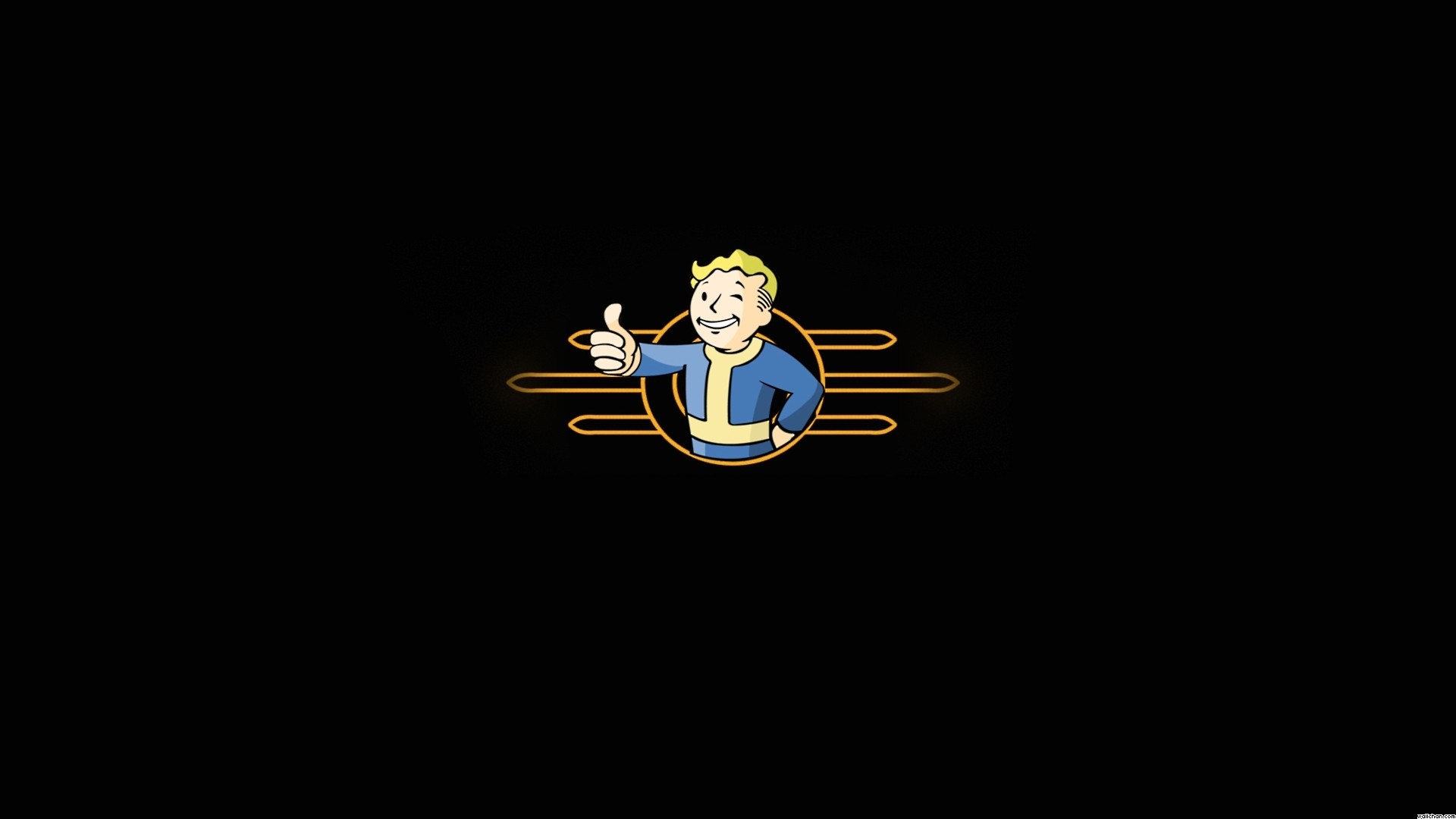 Fallout Vault Boy Thumbs Up Logo HD Wallpaper