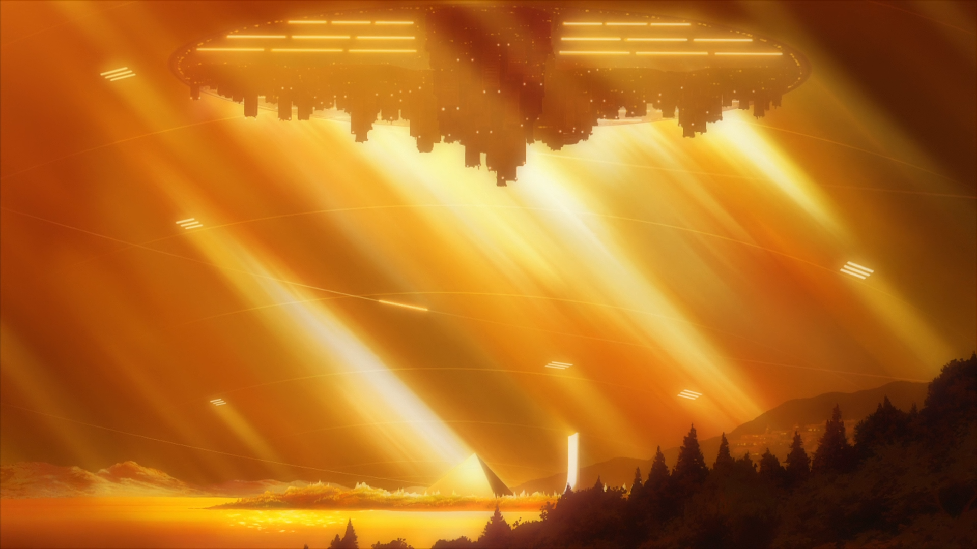 Neon Genesis Evangelion: City in the Sky HD Wallpaper
