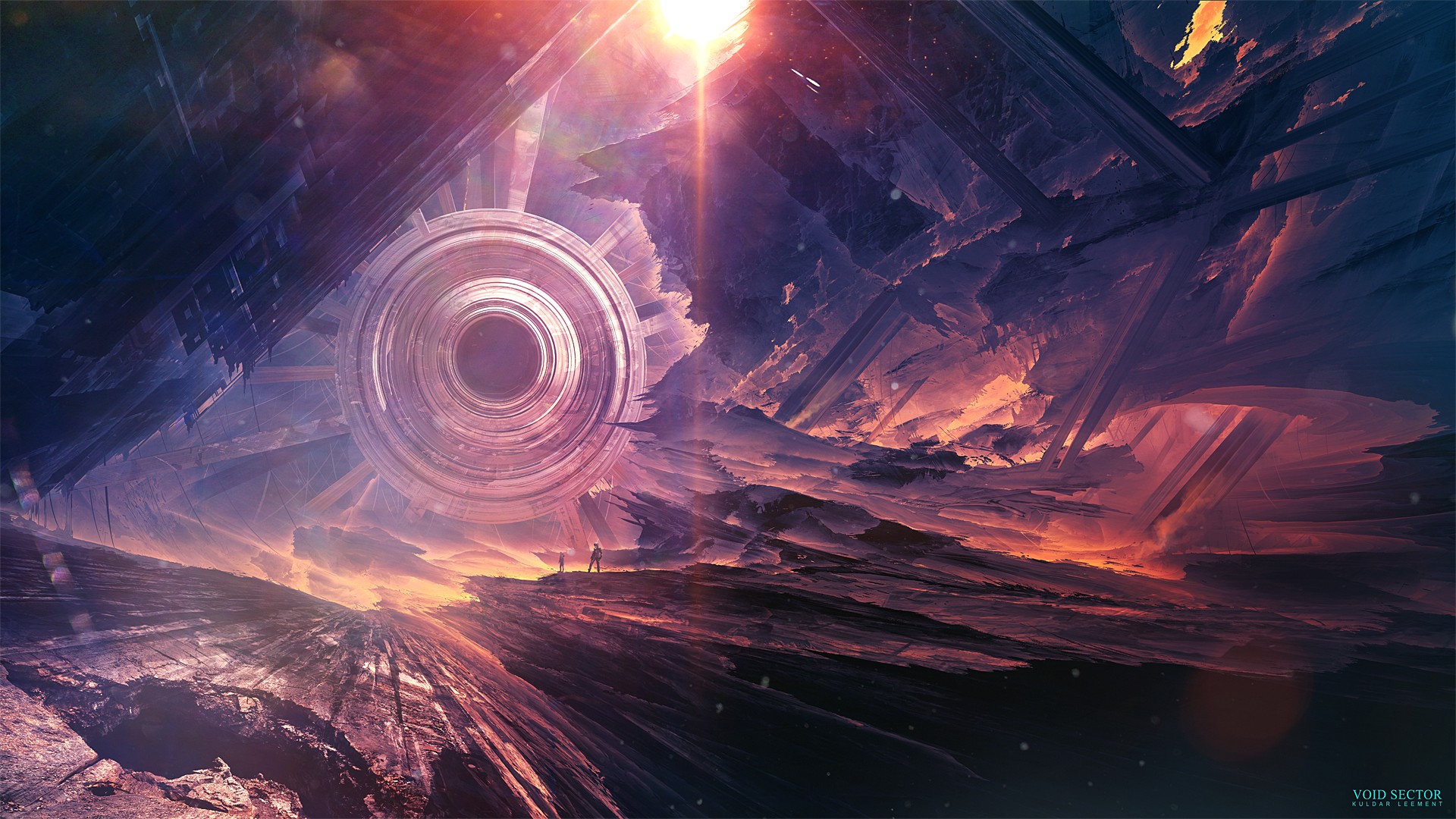 Void Sector Science Fiction Artwork HD Wallpaper