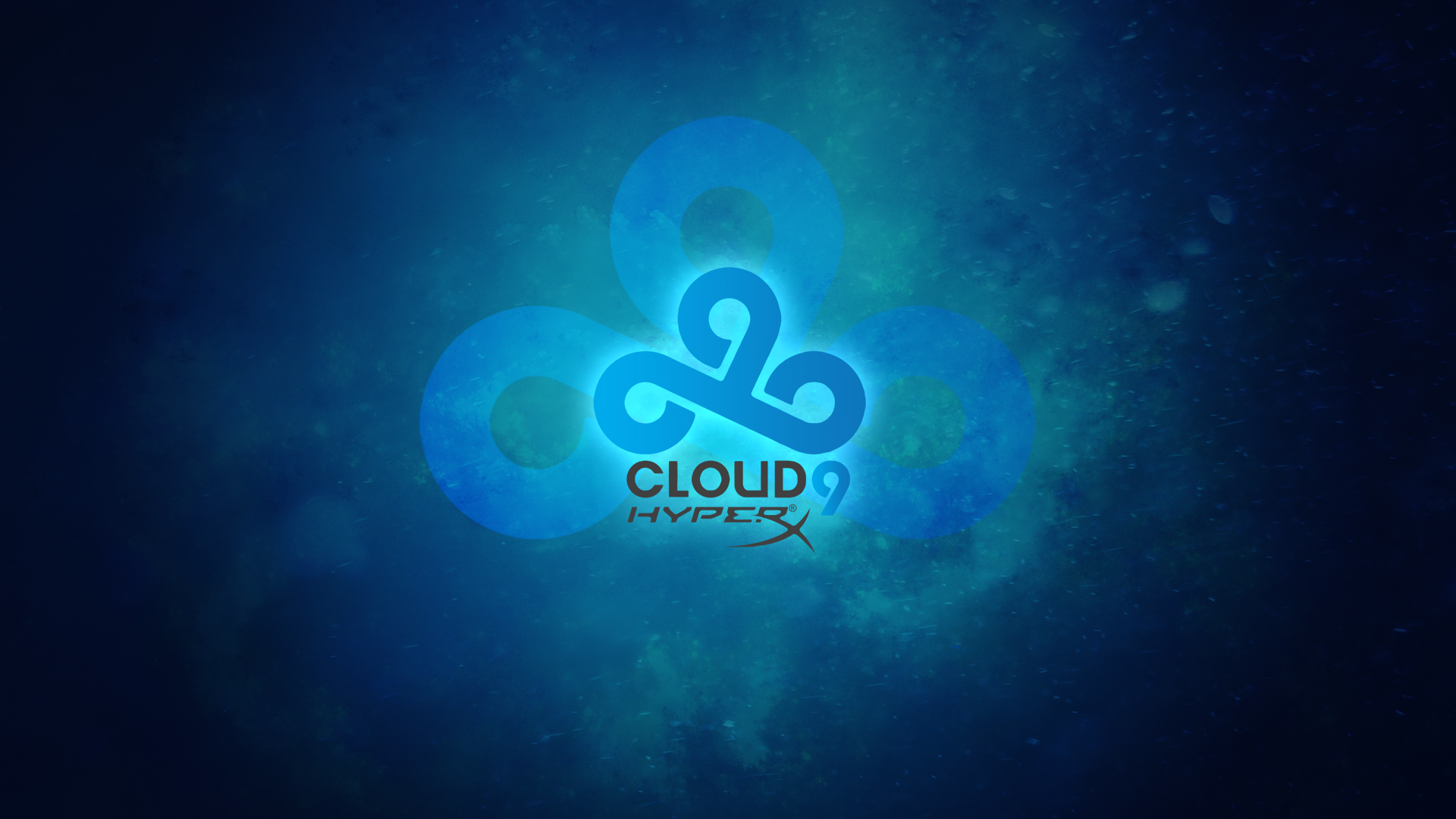 Cloud9 HyperX Logo on Blue Background HD Wallpaper