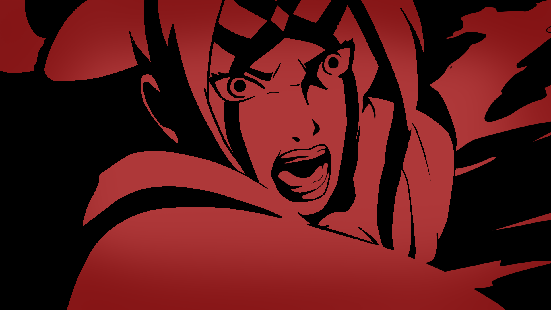 Tsunade from Naruto Shippuden screaming HD Wallpaper