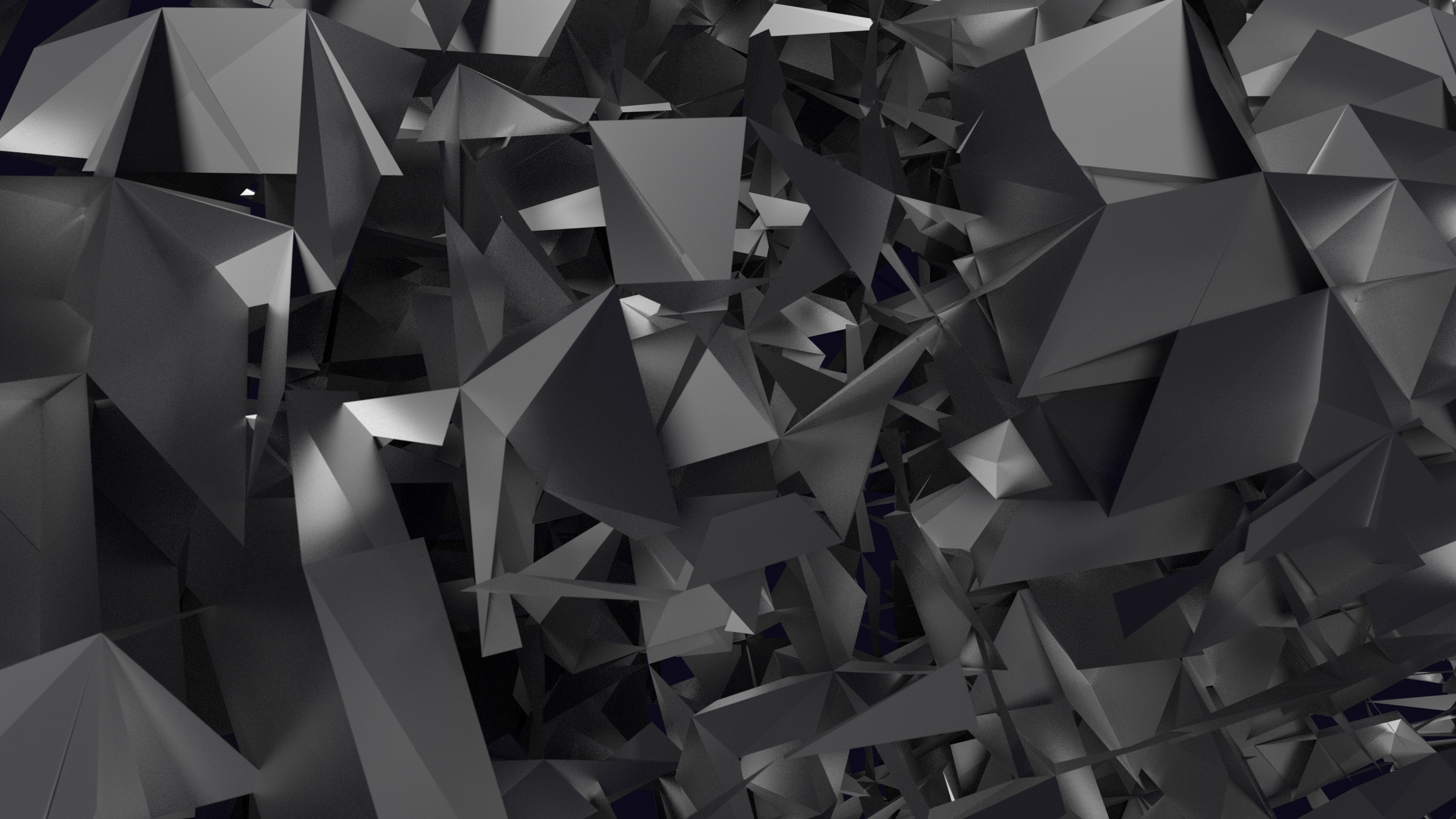 Abstract geometric shapes in dark tones HD Wallpaper