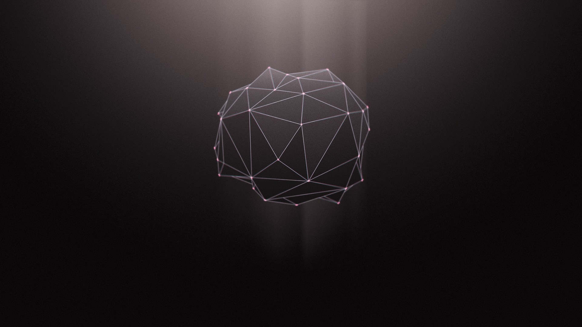 Abstract low poly digital art object HD Wallpaper