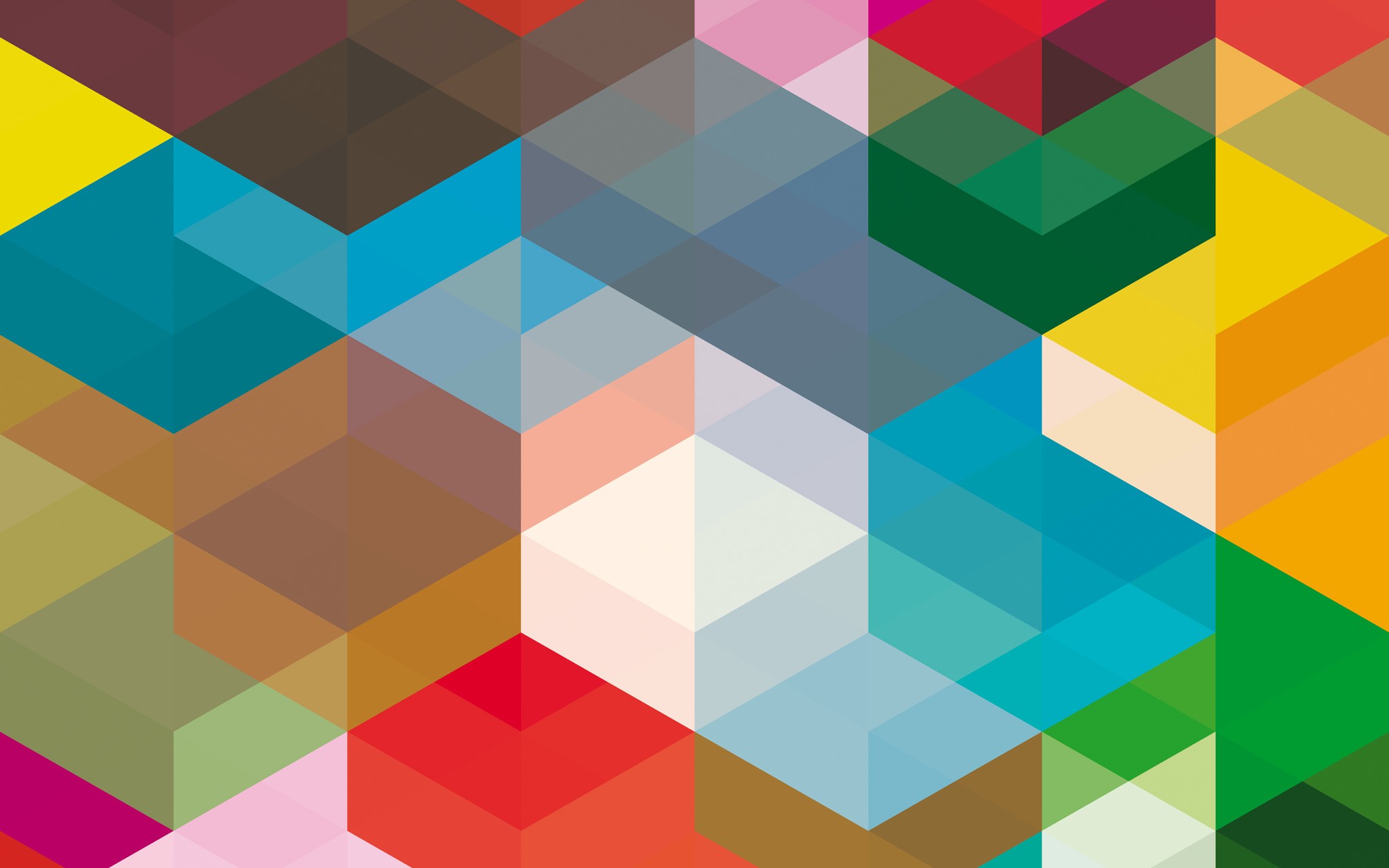 Abstract geometric shapes with colorful patterns HD Wallpaper
