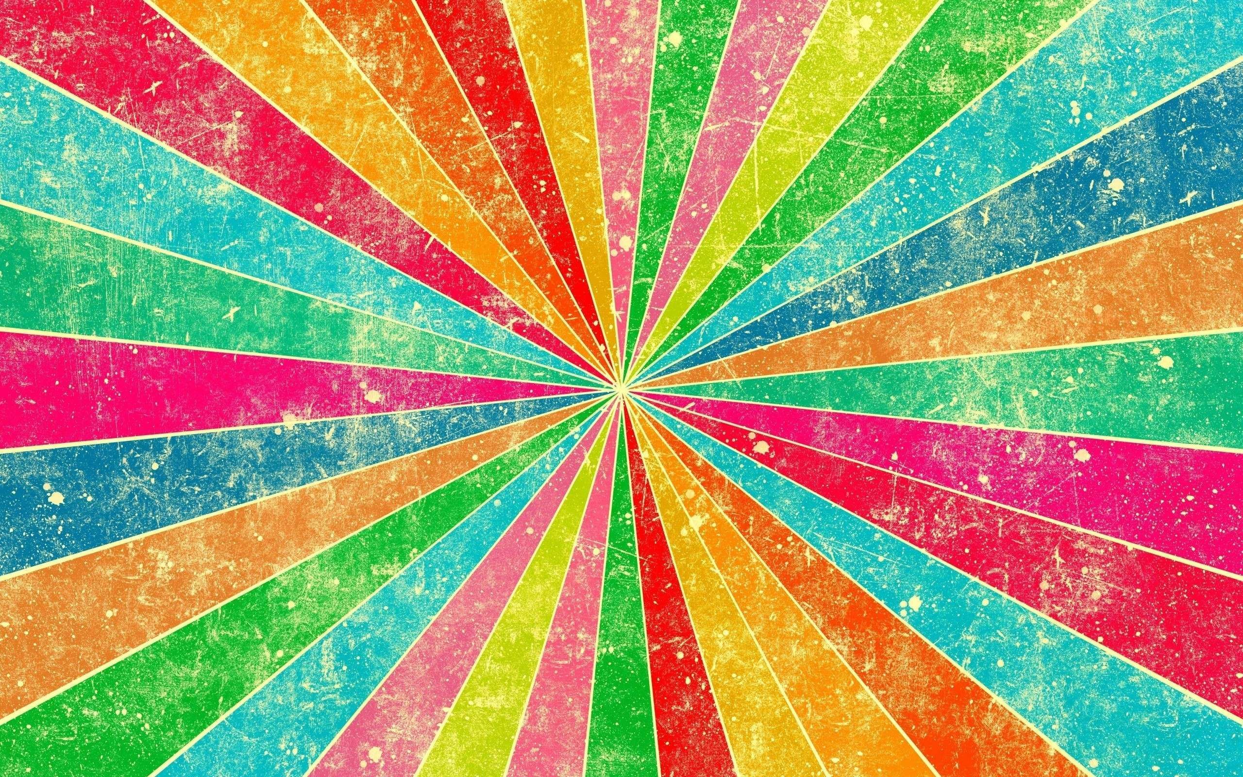 Colorful sunburst texture with grunge effect HD Wallpaper
