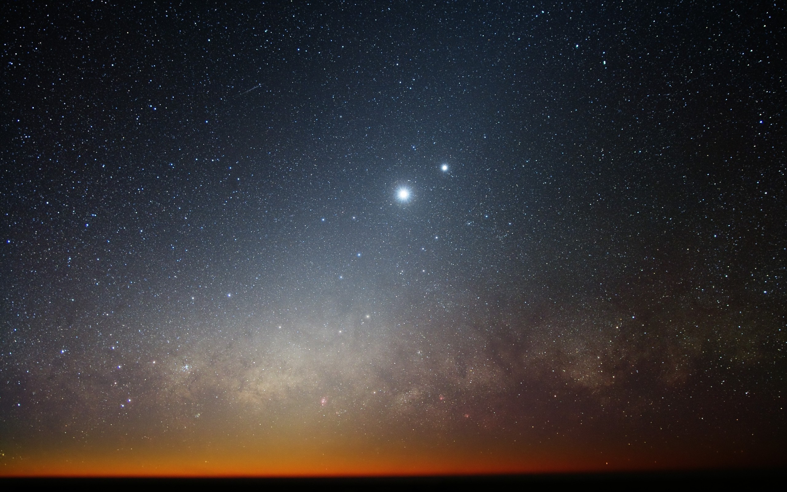 Night sky with stars and the Milky Way HD Wallpaper