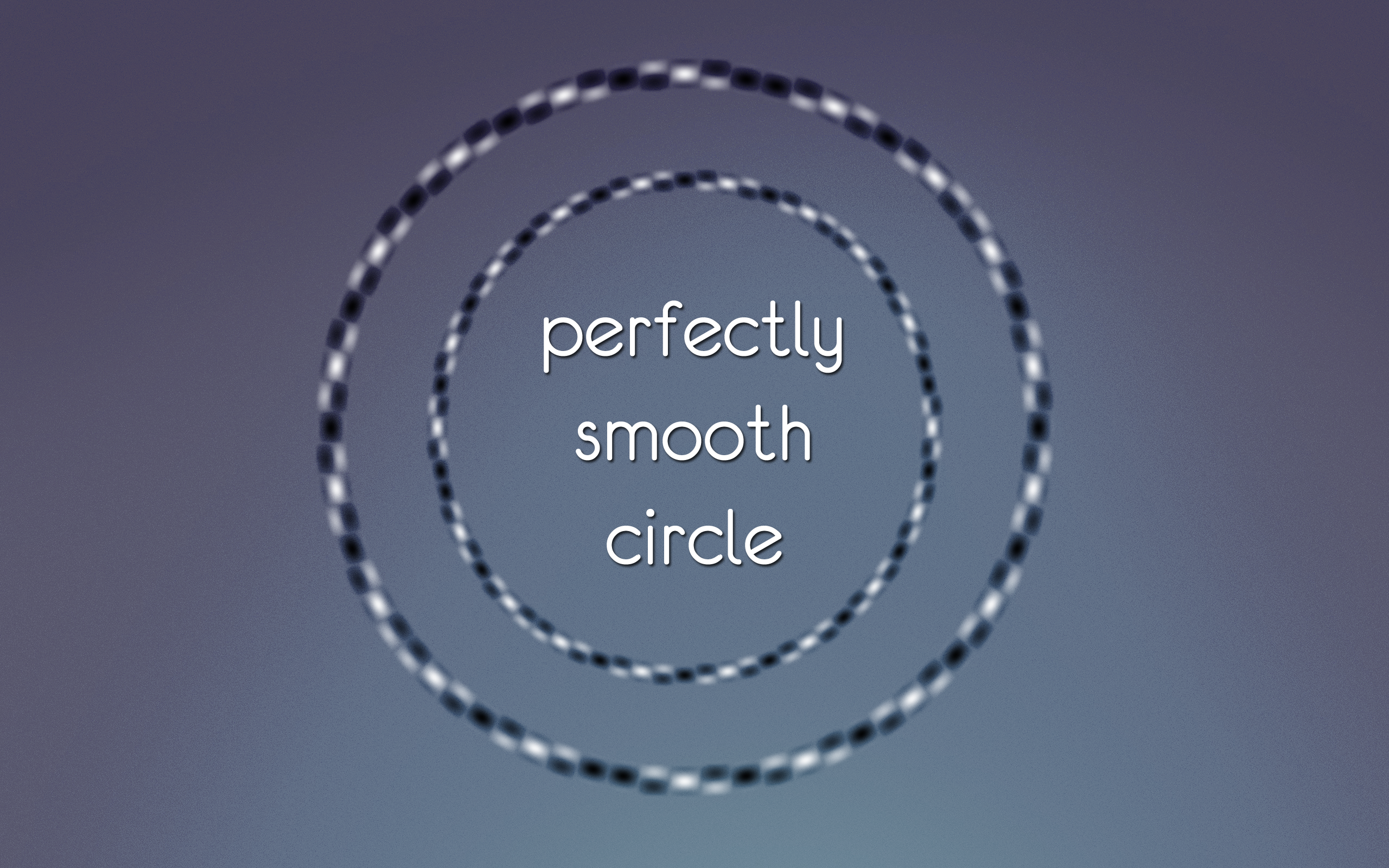 Perfectly Smooth Circle Typography HD Wallpaper