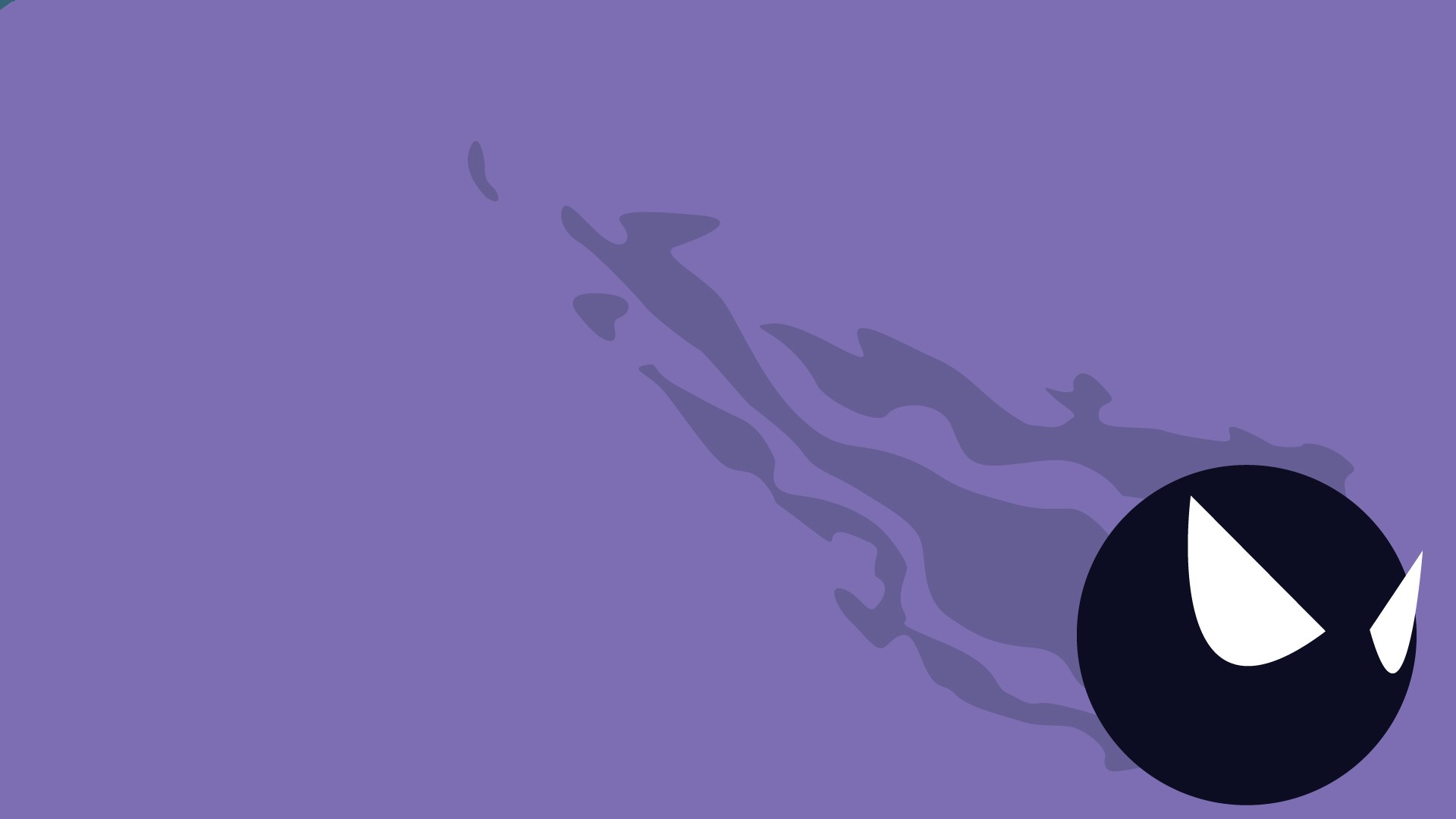 Gastly Pokémon with purple smoke HD Wallpaper