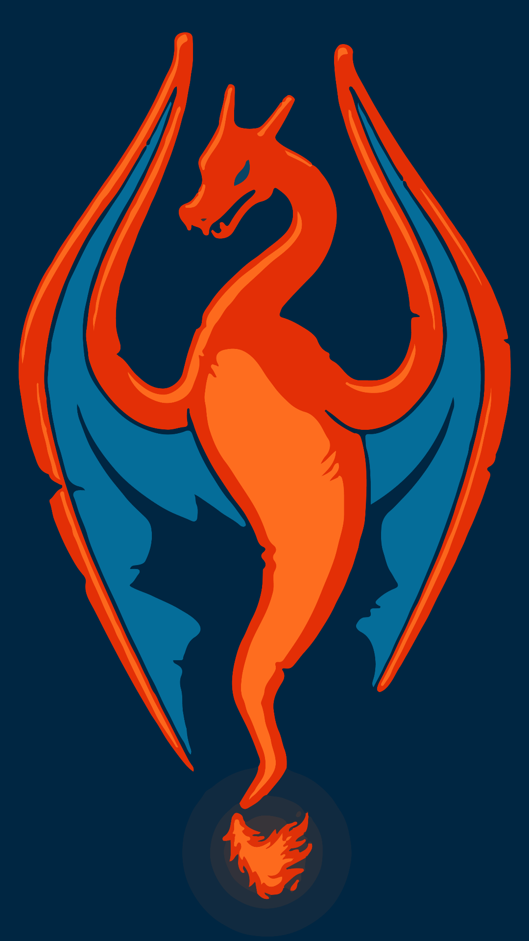 Charizard from Pokémon with Skyrim-inspired wings HD Wallpaper