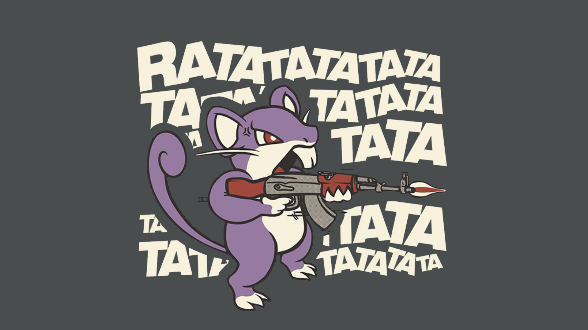 Rattata with AK-47 firing sound effects HD Wallpaper