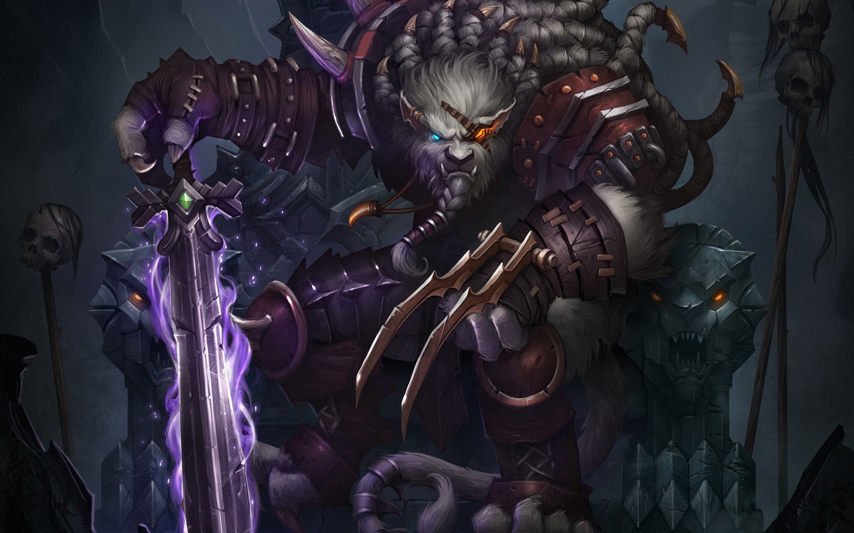 Rengar from League of Legends with a sword HD Wallpaper