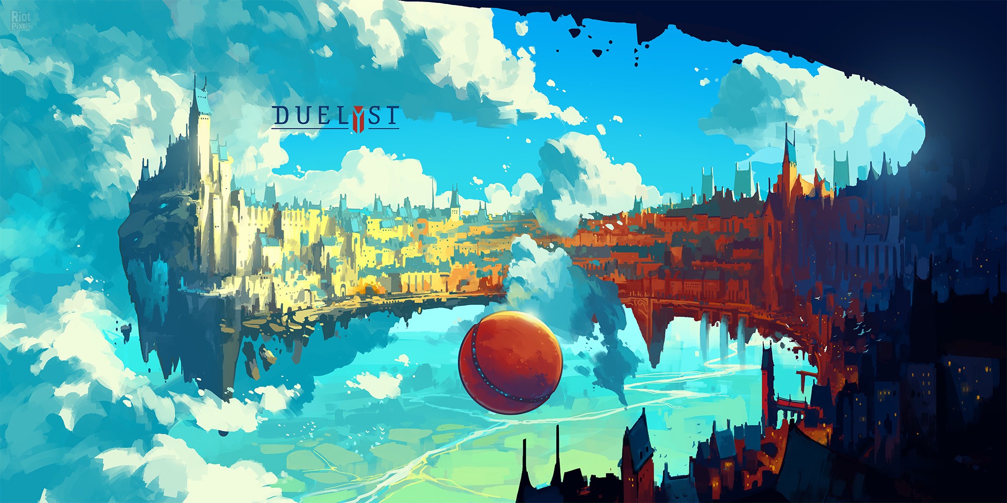 Duelyst, Anton Fadeev, floating island, artwork, concept art, digital art, video games HD Wallpaper