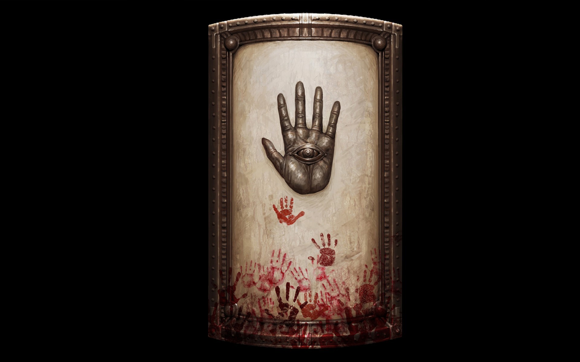 Dark Souls II Shield with Hand and Eye Symbol HD Wallpaper