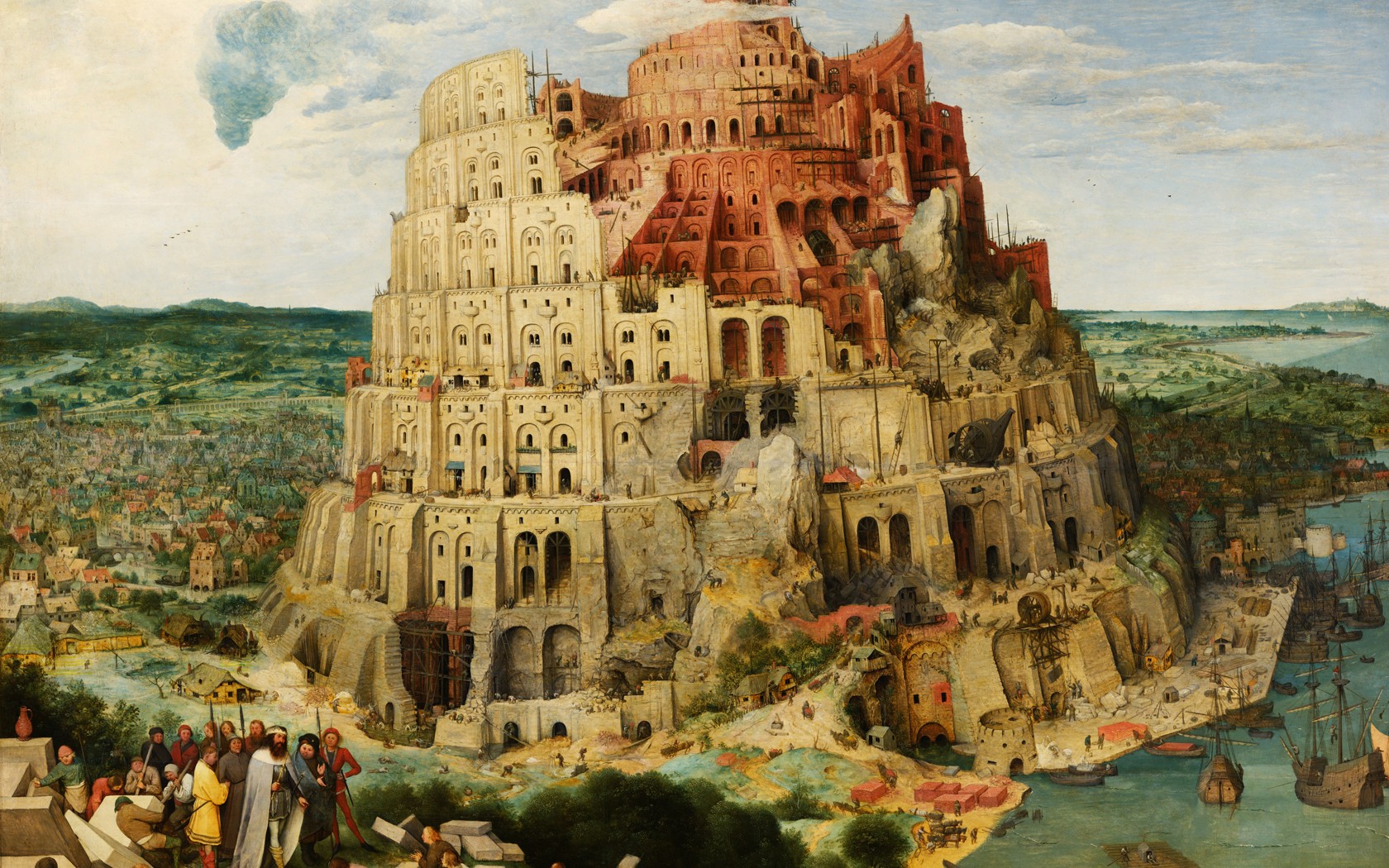 The Tower of Babel by Pieter Bruegel HD Wallpaper