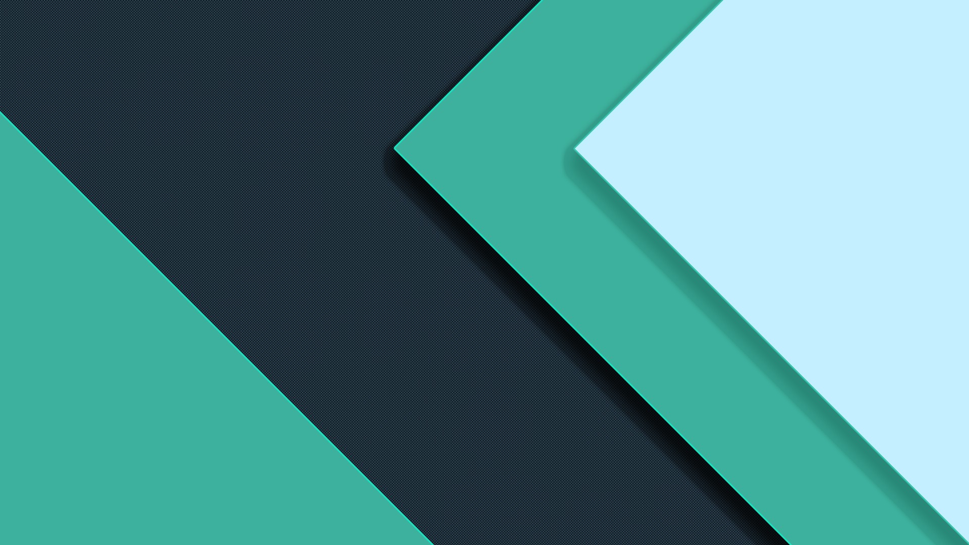 Geometric abstract shapes with teal and light blue colors HD Wallpaper