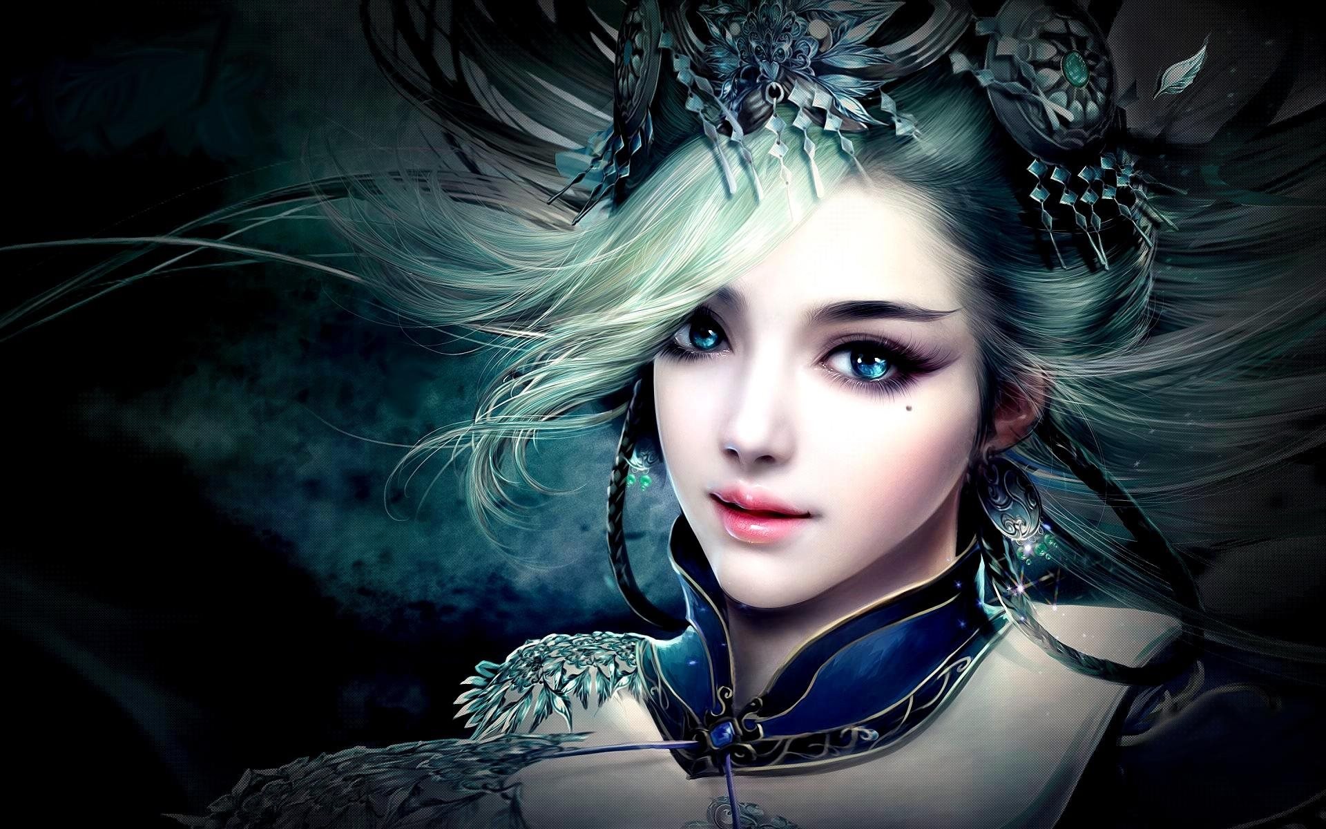 face, fantasy girl, artwork, fantasy art HD Wallpaper