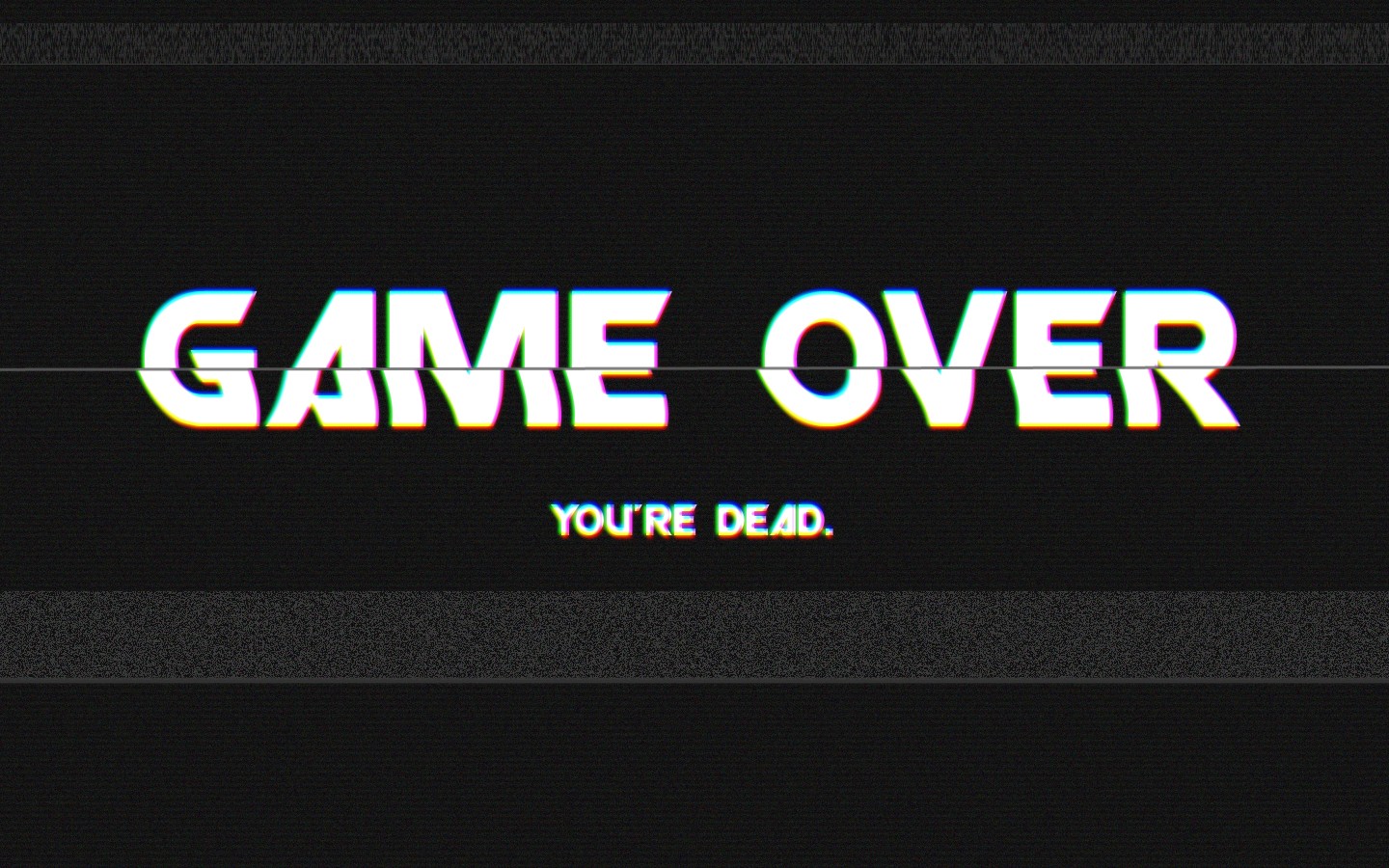 Game Over Glitch Art HD Wallpaper