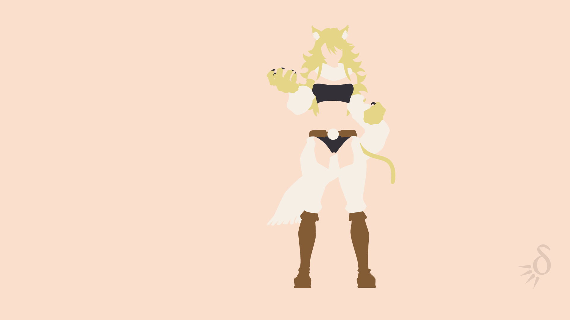 Leone from Akame ga Kill! anime in minimalist style HD Wallpaper