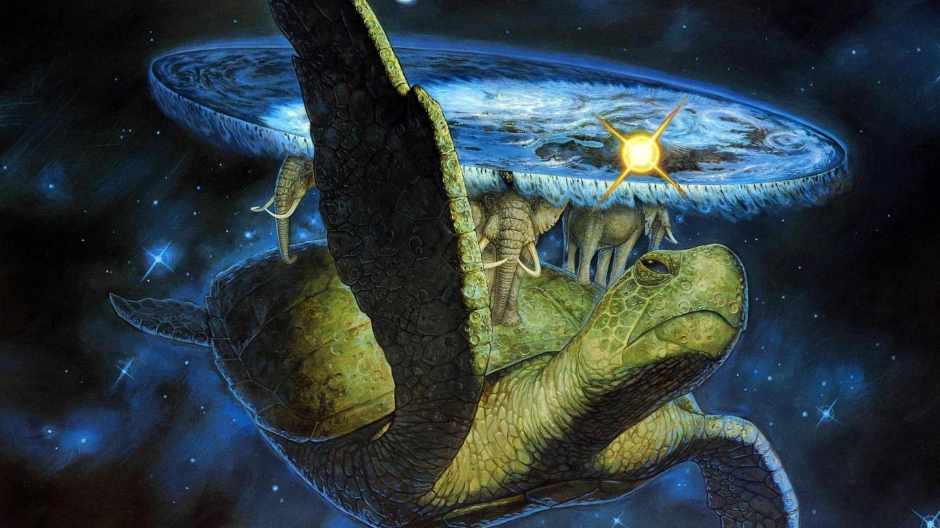 Discworld: The Great A'Tuin carrying the Discworld HD Wallpaper