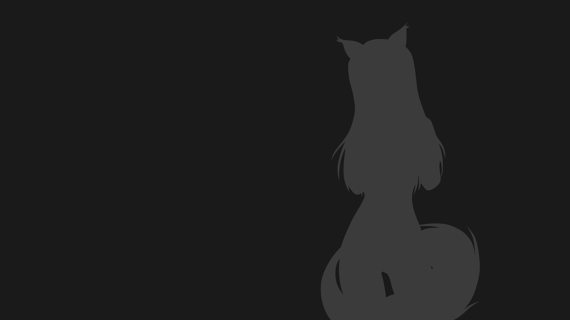 Holo from Spice and Wolf silhouette HD Wallpaper