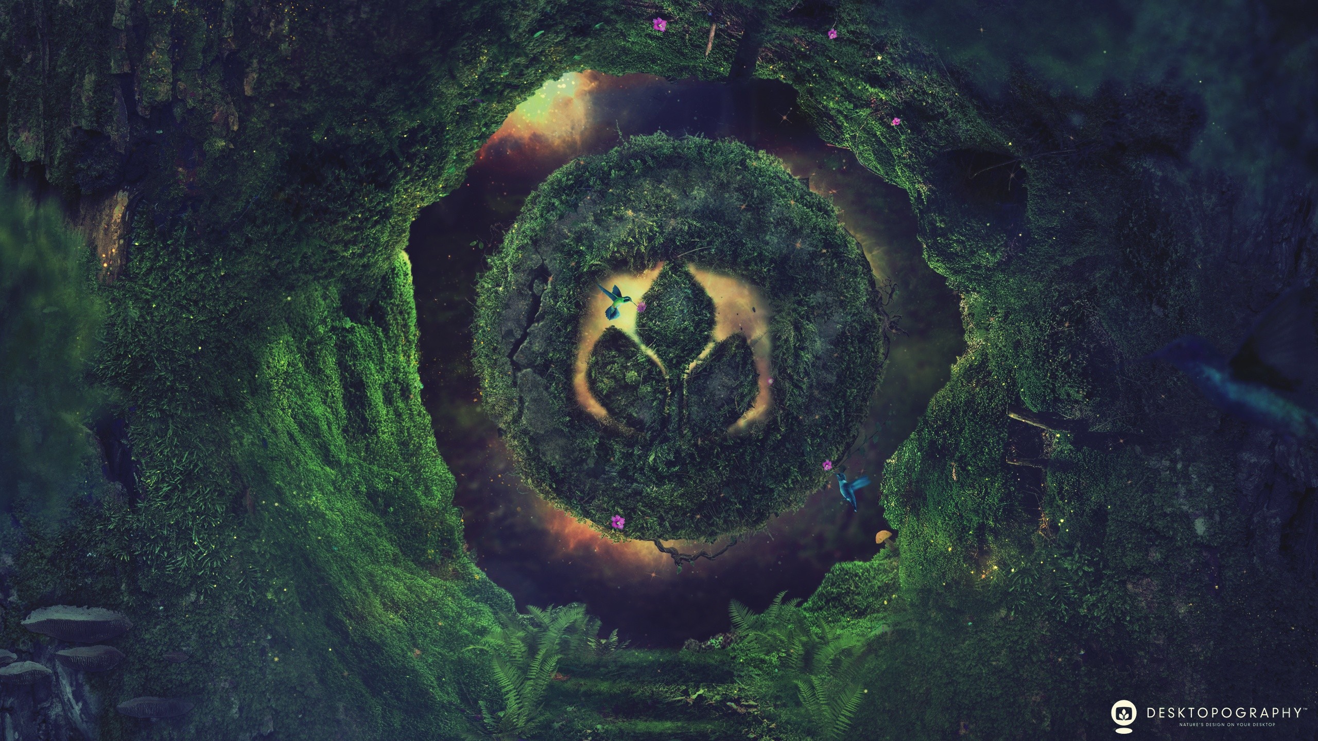 Desktopography Digital Art Nature Logo HD Wallpaper