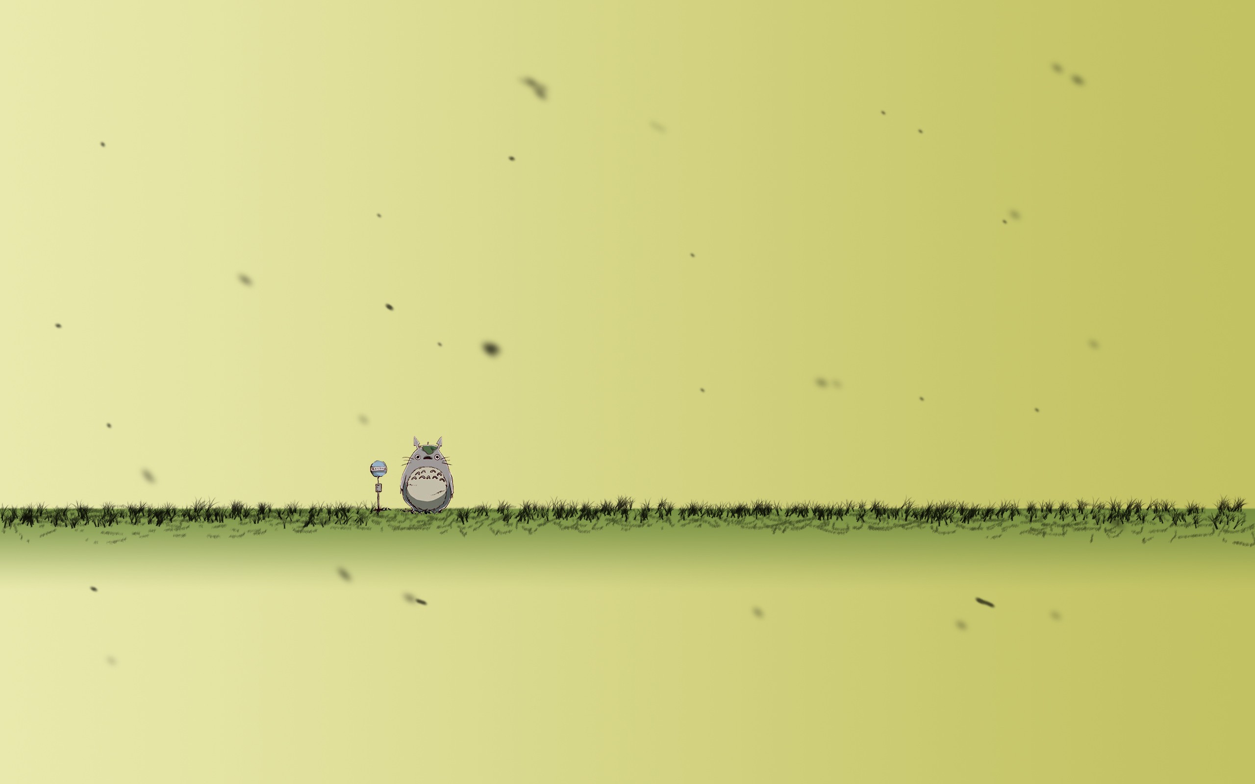 My Neighbor Totoro character on a grassy field HD Wallpaper