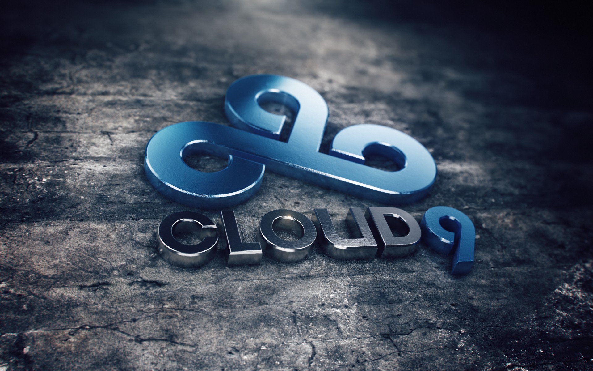 Cloud9 Logo and Text on Textured Surface HD Wallpaper