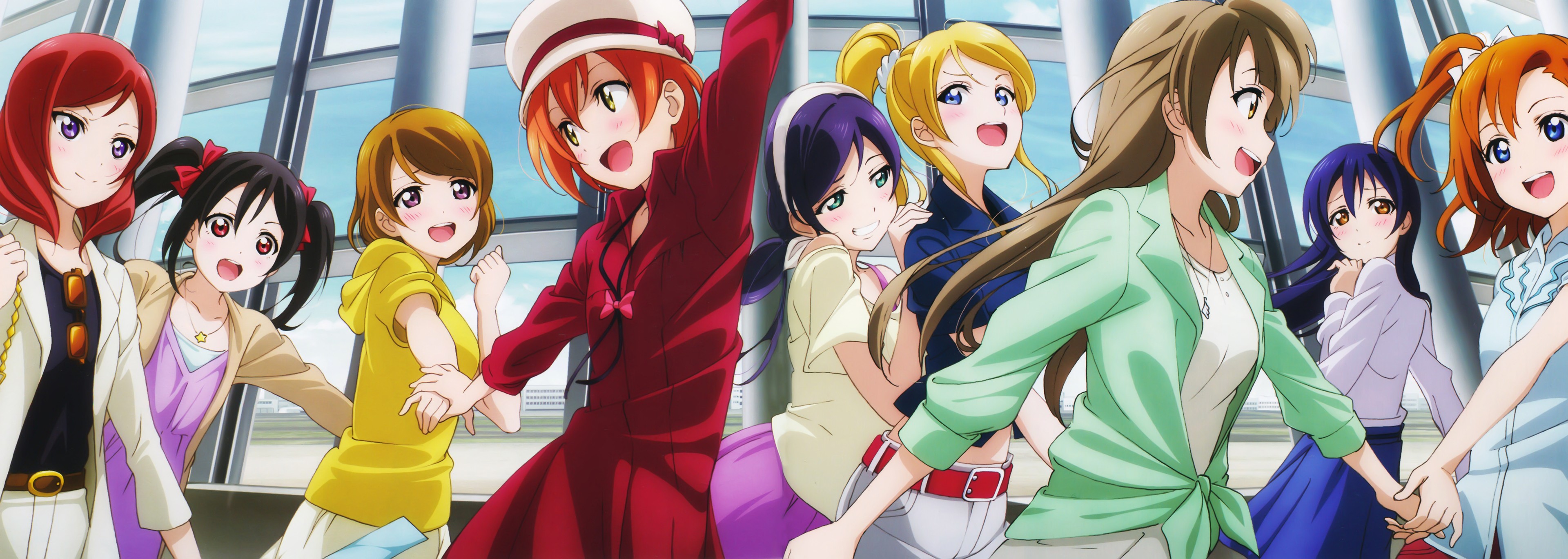 Love Live! School Idol Project characters in a group HD Wallpaper