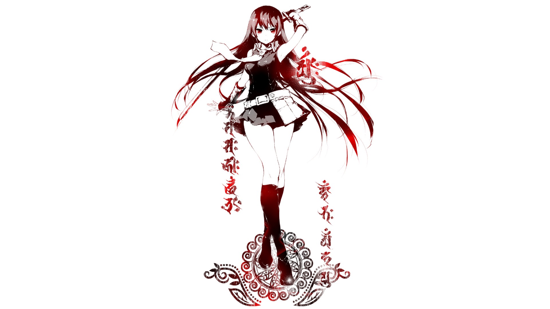 Akame from Akame ga Kill! holding a katana HD Wallpaper