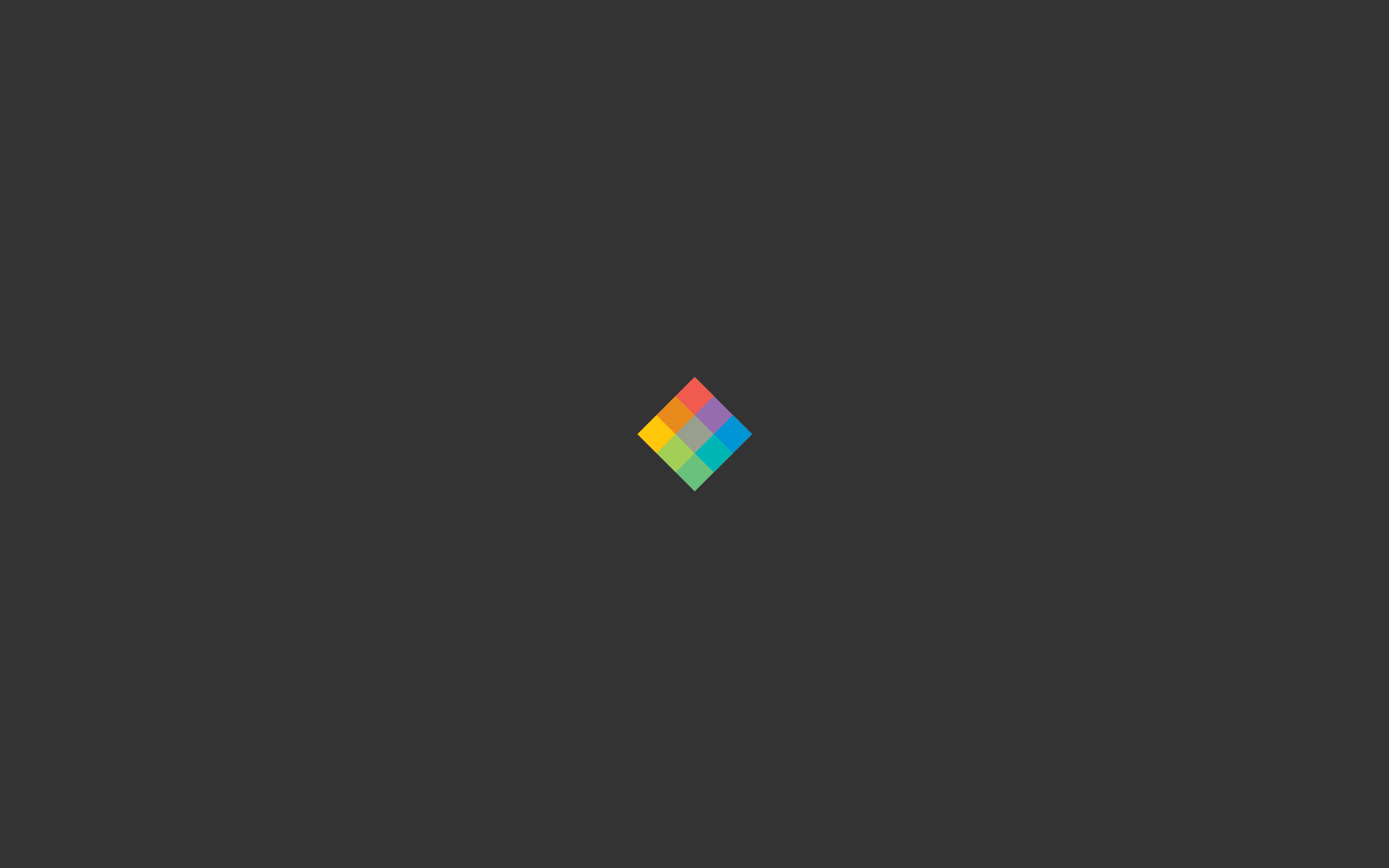 Minimalist colorful diamond logo on gray background HD Wallpaper