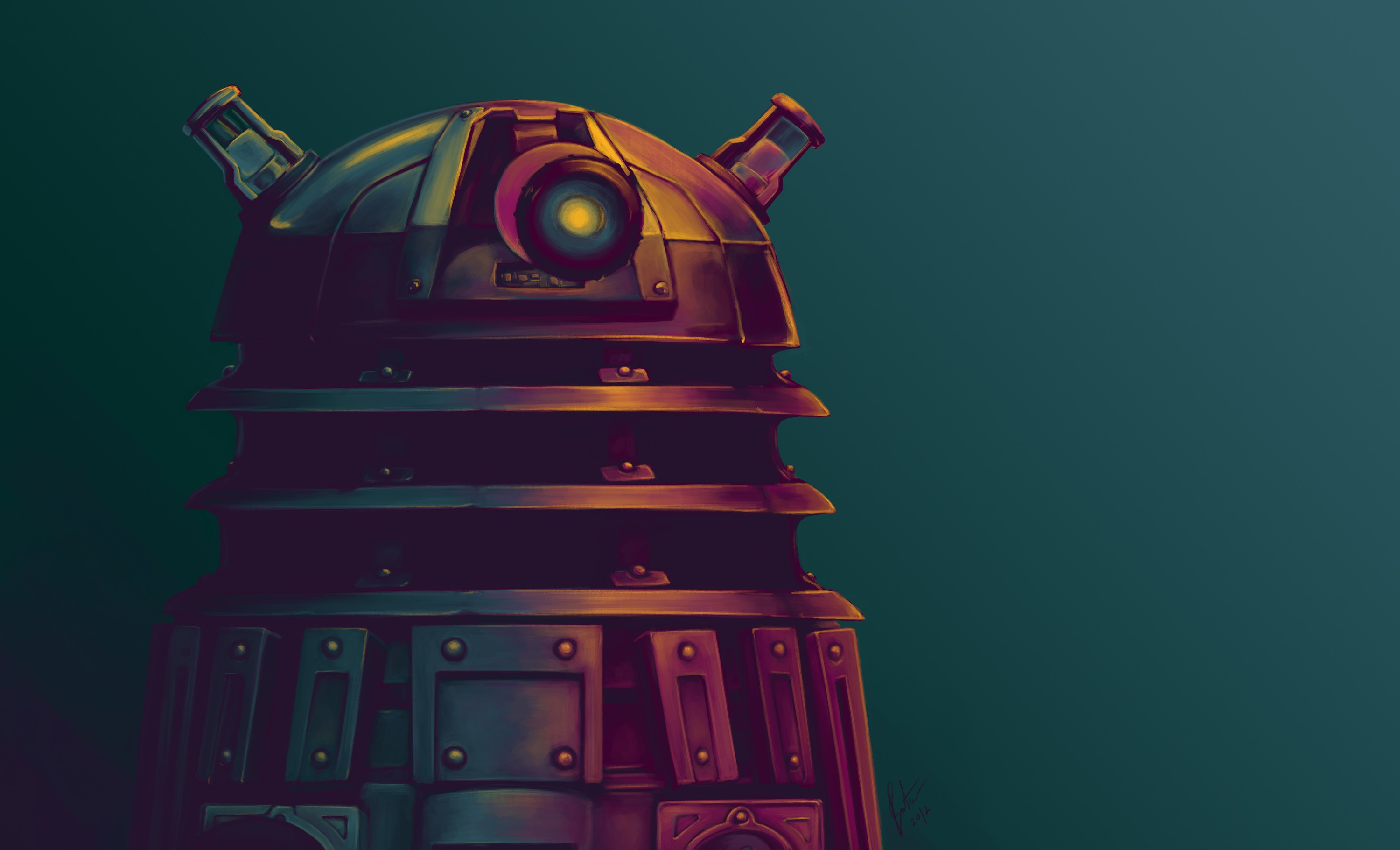 Artwork of a Dalek from Doctor Who HD Wallpaper