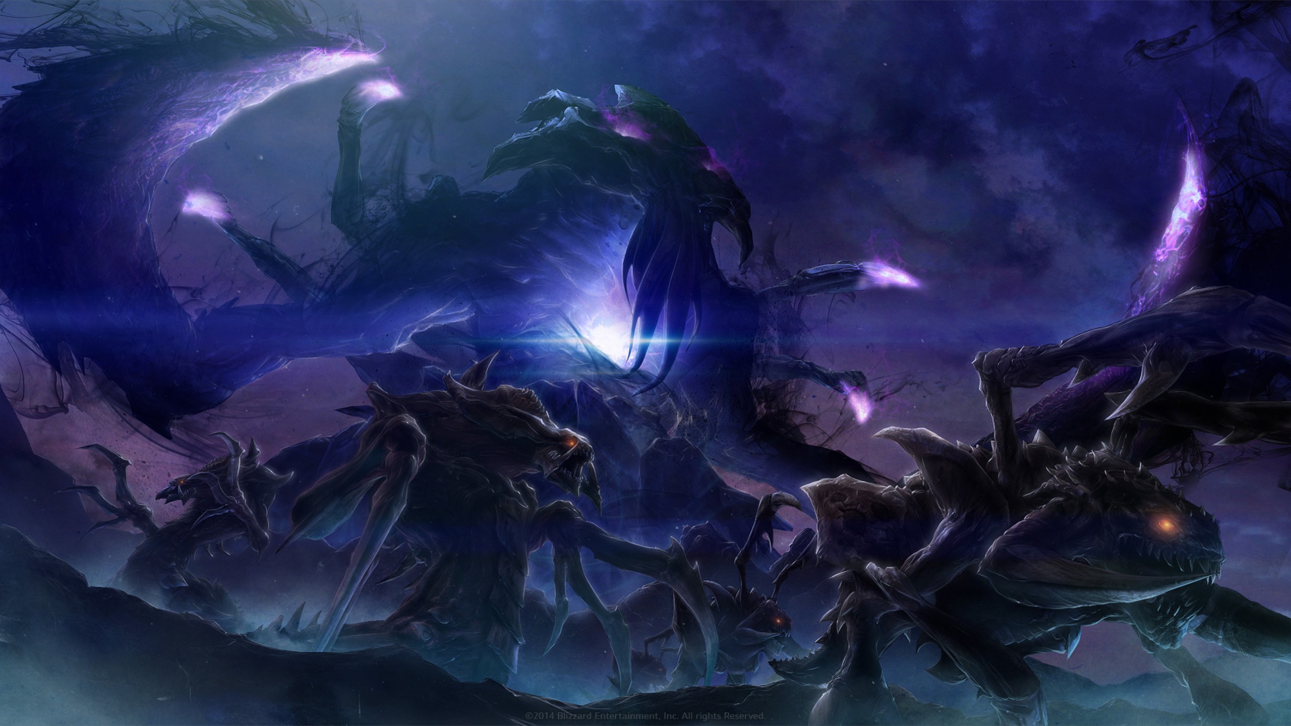 Starcraft II Zerglings and Protoss Dark Templar HD Wallpaper