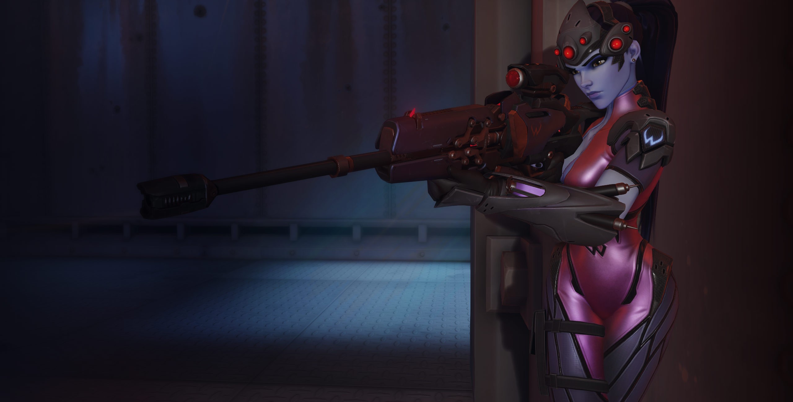 Widowmaker holding a sniper rifle in Overwatch HD Wallpaper