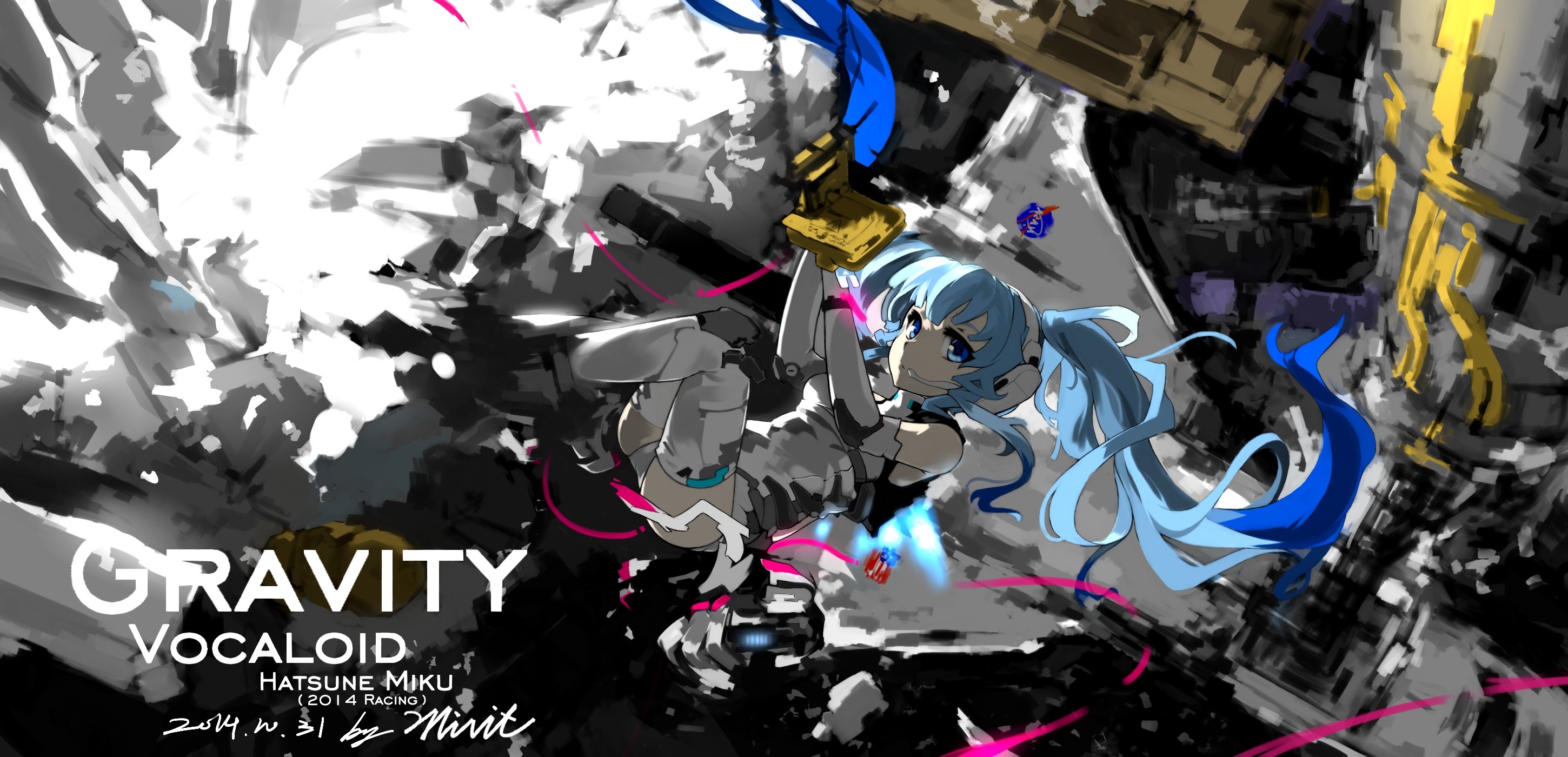 Gravity Vocaloid Hatsune Miku by Mivit HD Wallpaper
