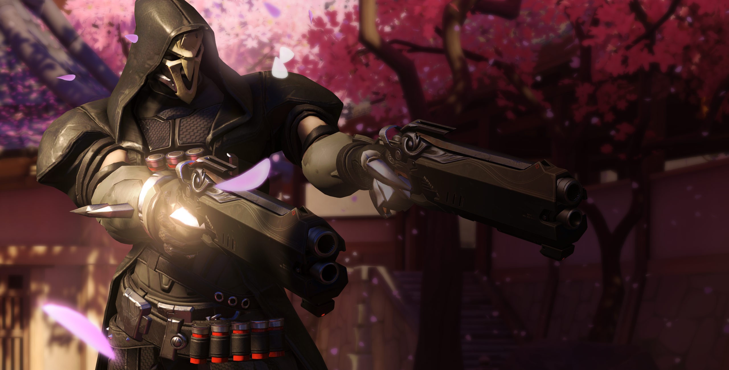 Reaper from Overwatch holding shotguns HD Wallpaper