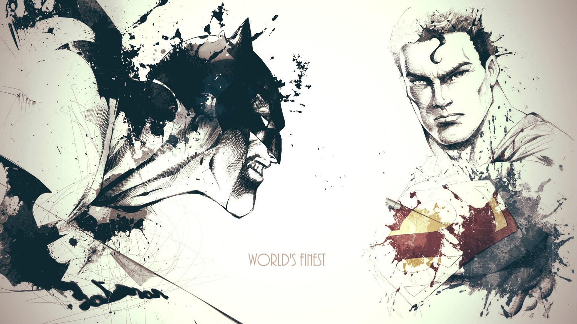 Batman and Superman artwork HD Wallpaper