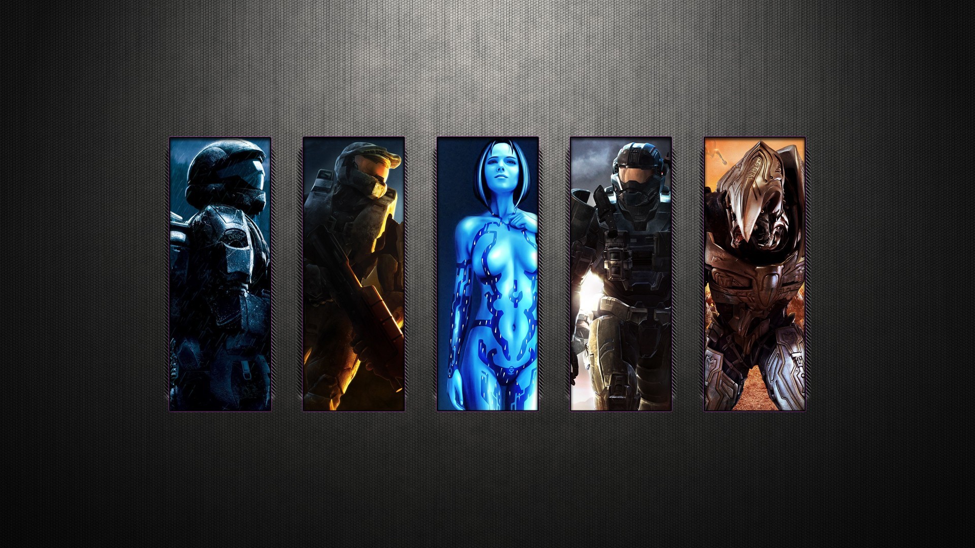 Halo characters collage with Master Chief and Cortana HD Wallpaper