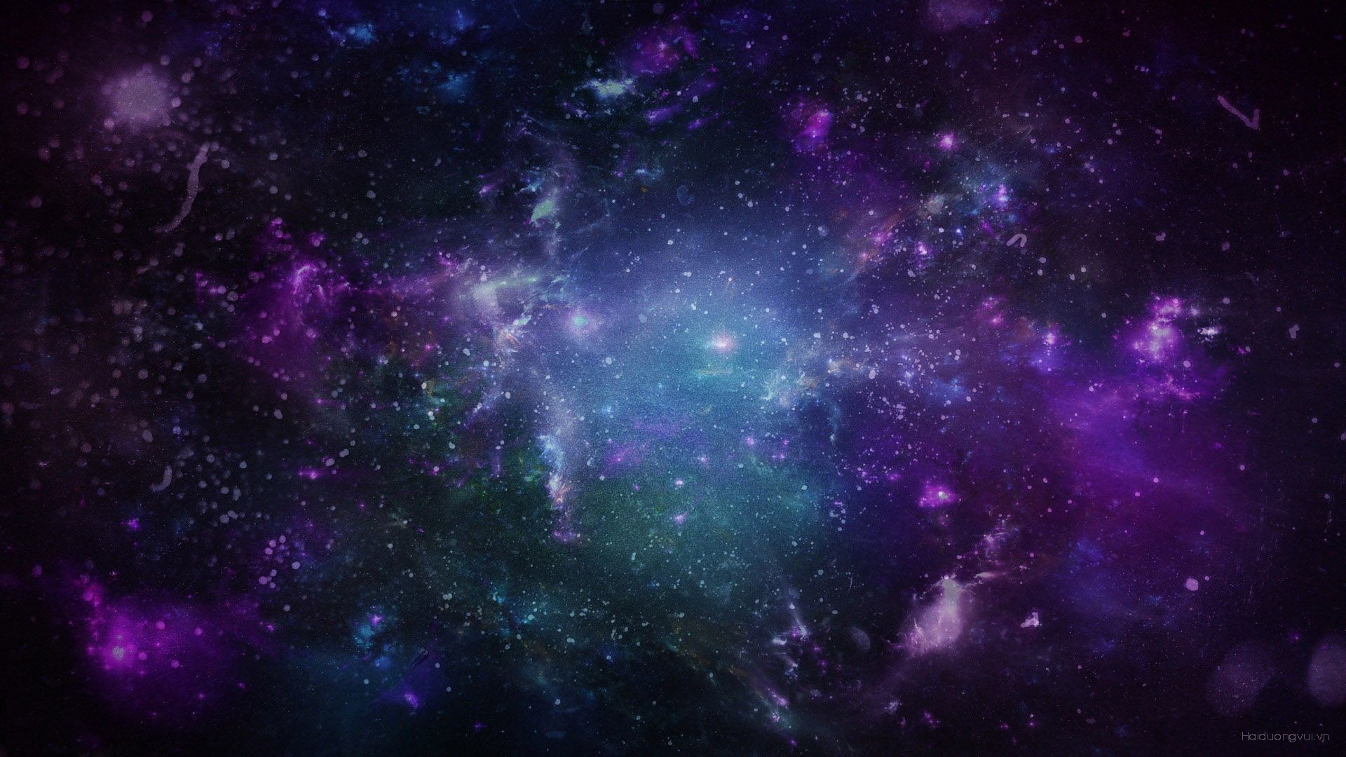 Digital art of a colorful nebula in deep space HD Wallpaper