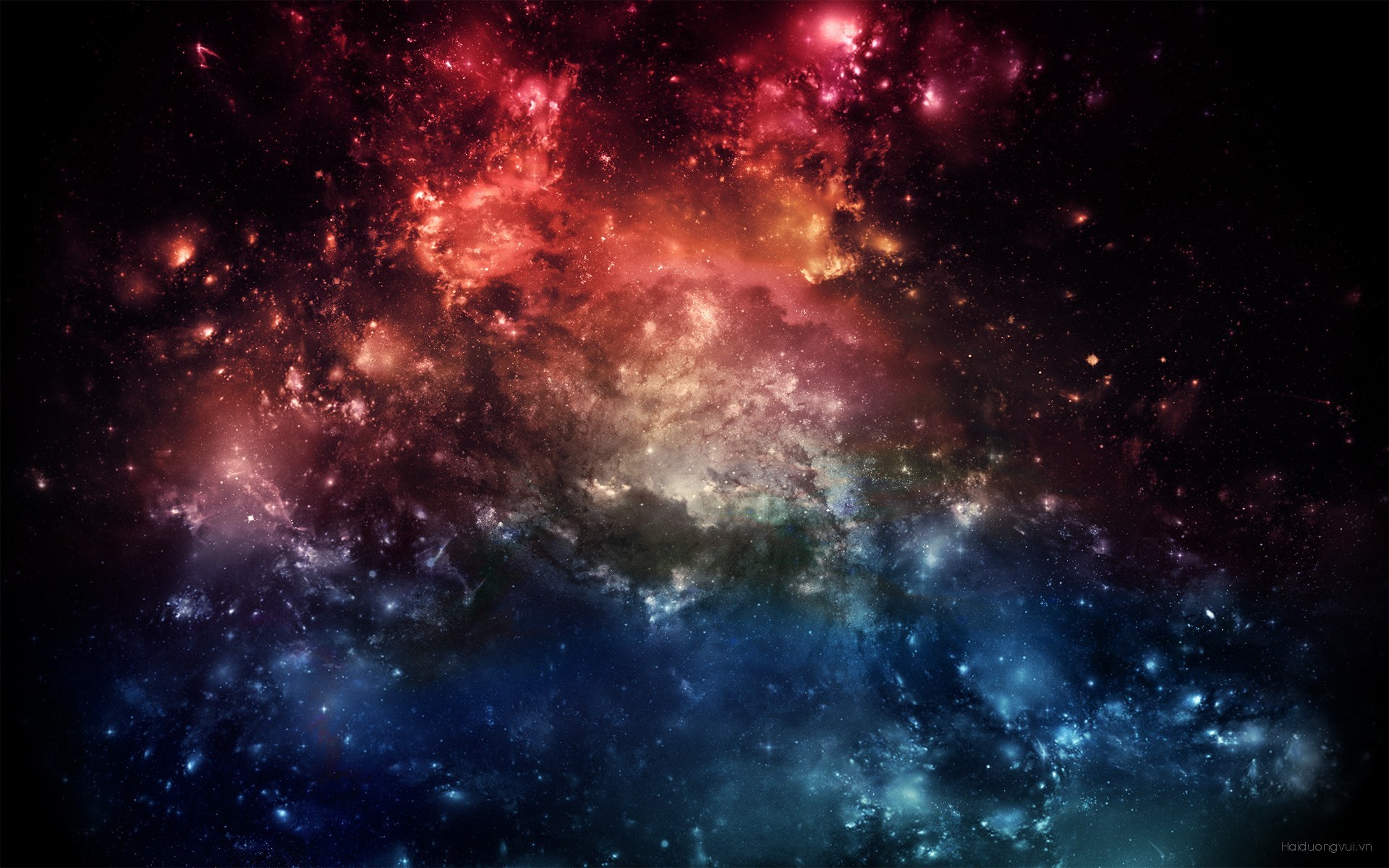 Colorful nebula with stars in deep space HD Wallpaper